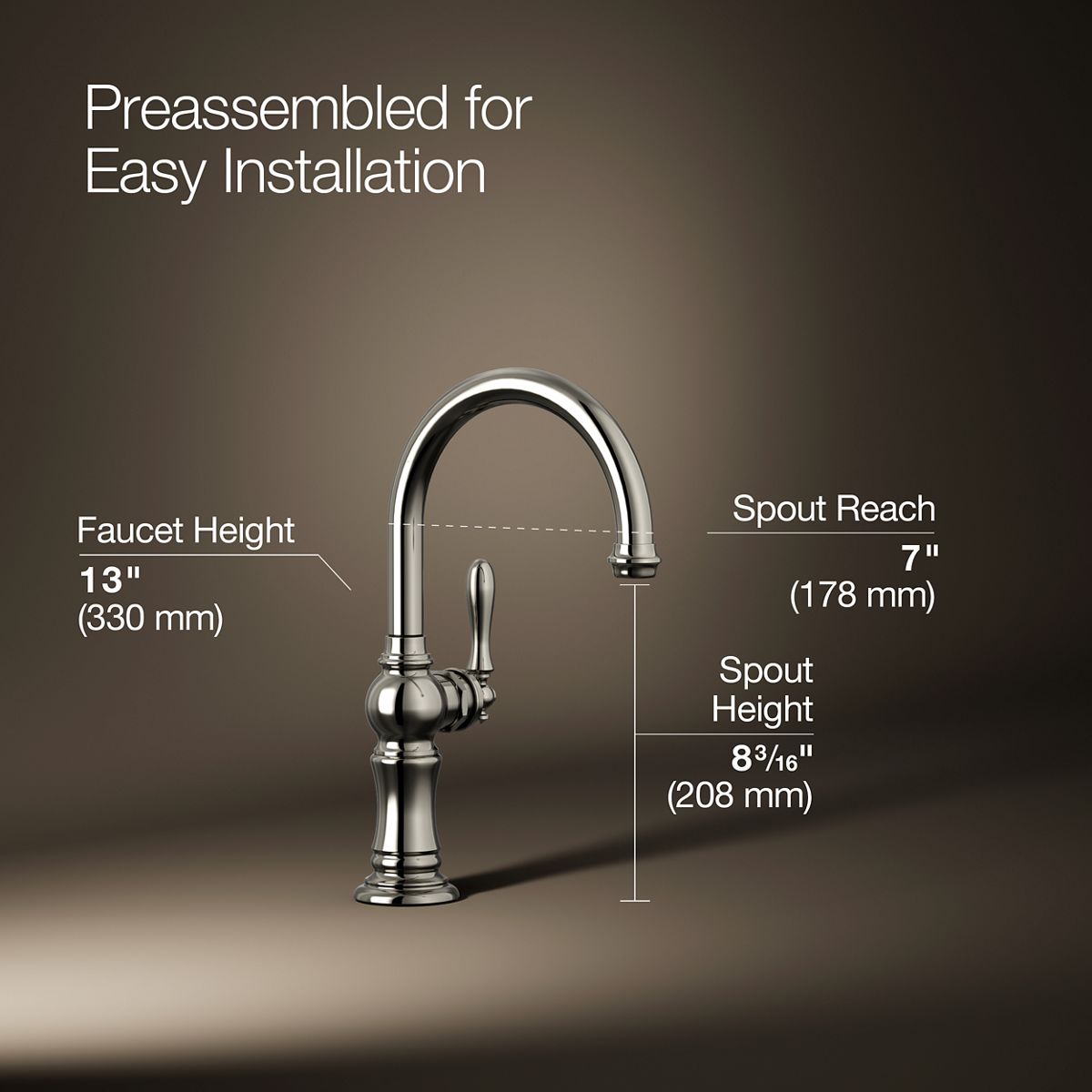 Artifacts® Single-handle kitchen sink faucet