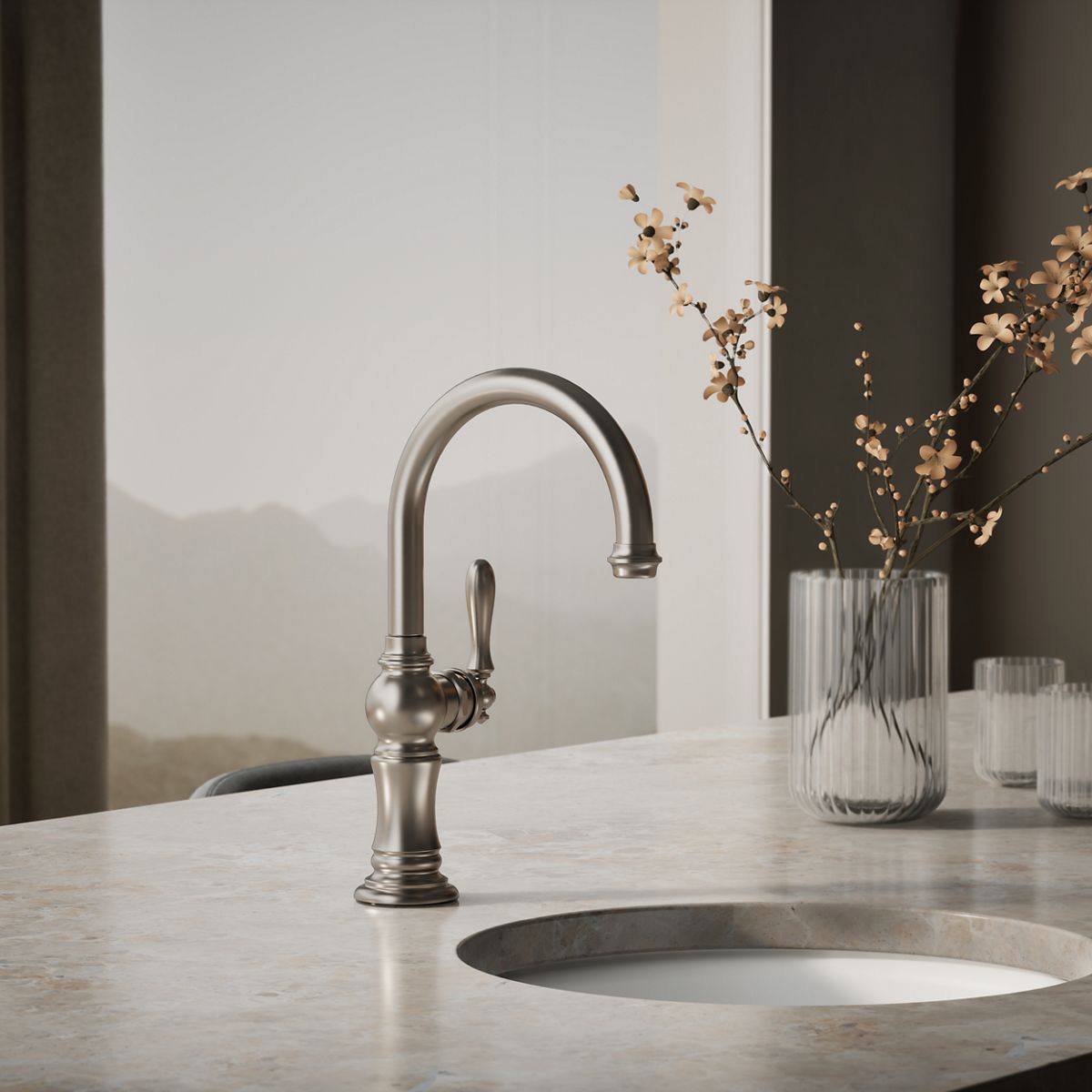 Artifacts® Single-handle kitchen sink faucet
