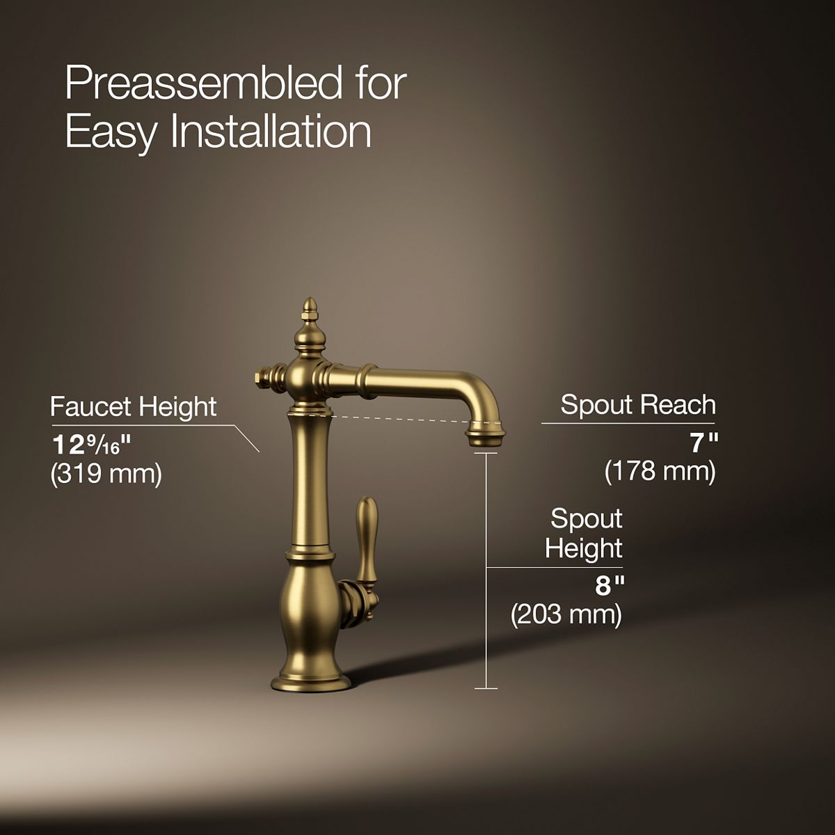 Artifacts® Single-handle bar sink faucet