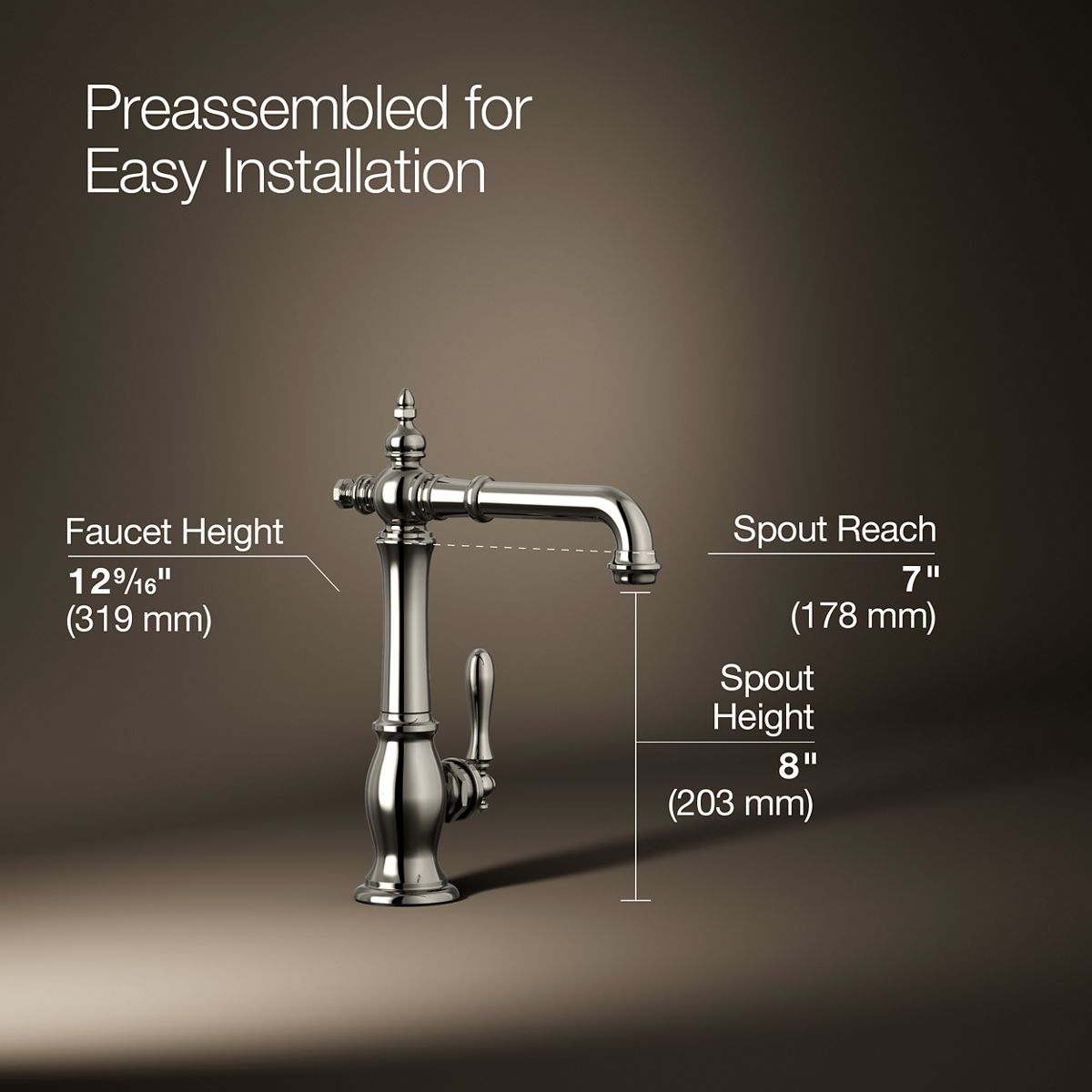 Artifacts® Single-handle bar sink faucet