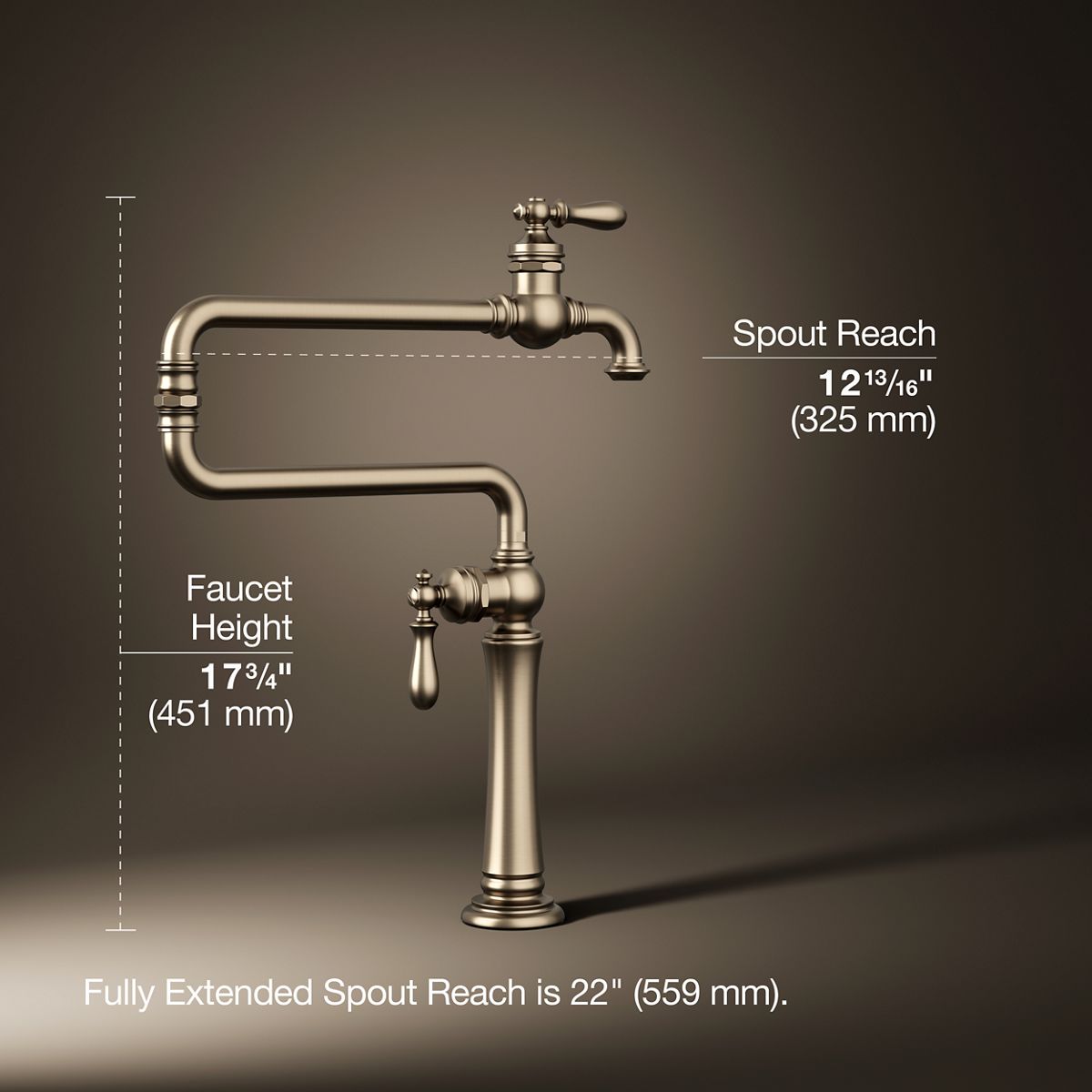 Artifacts® Deck-mount pot filler
