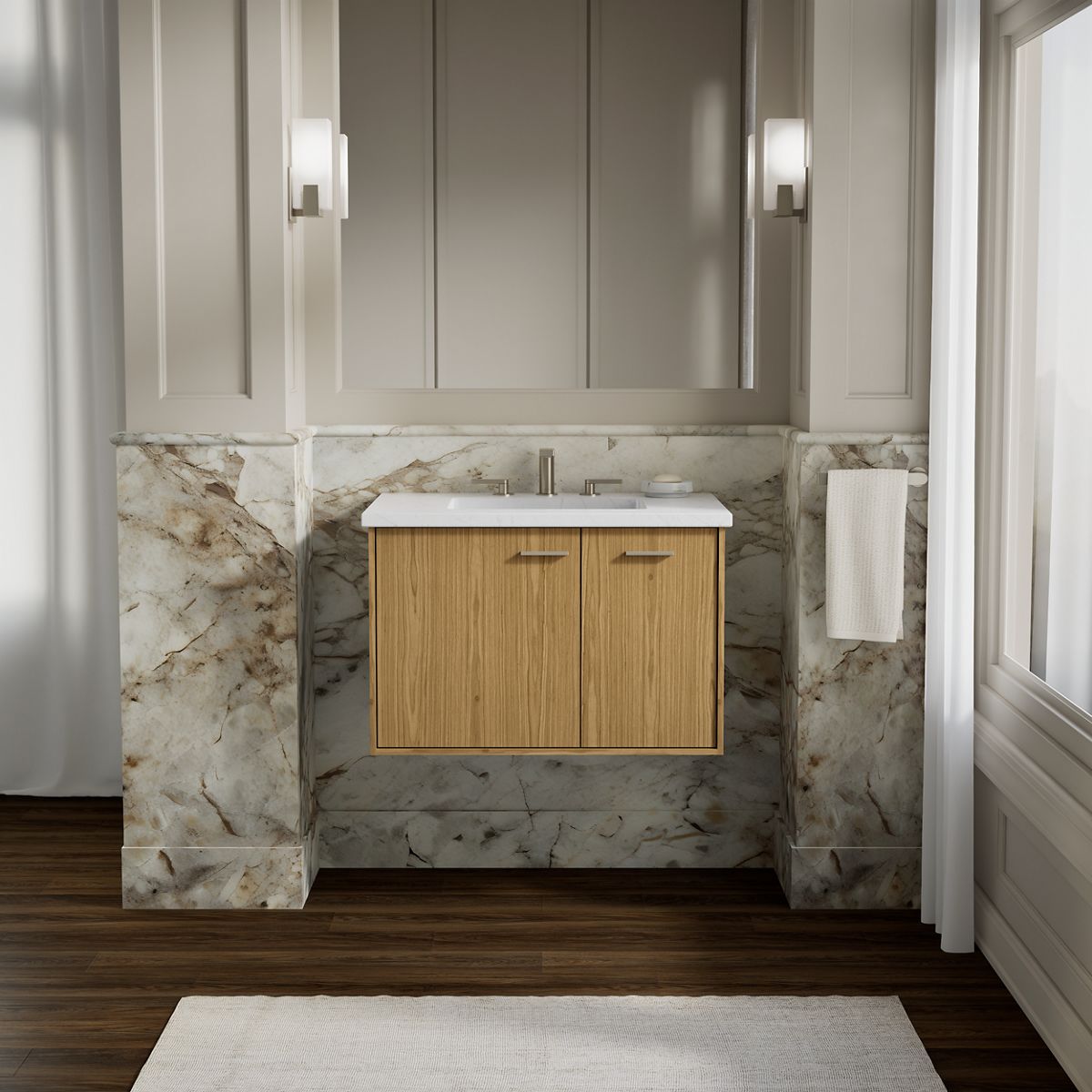 Jute® 30" wall-hung bathroom vanity cabinet