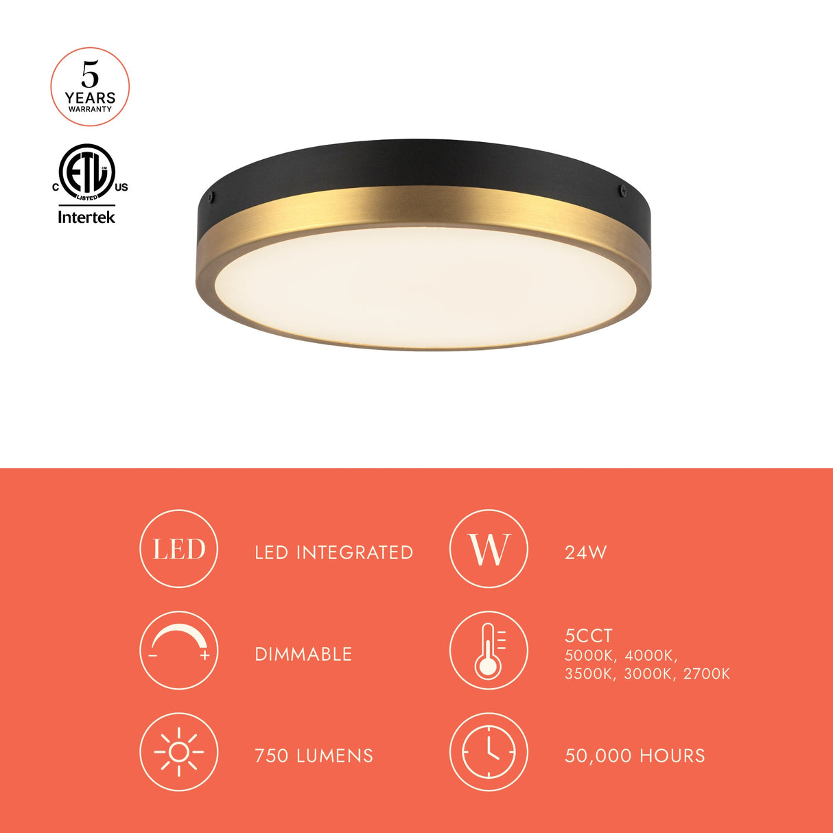Alora Mood Adelaide 11-in Flush Mount