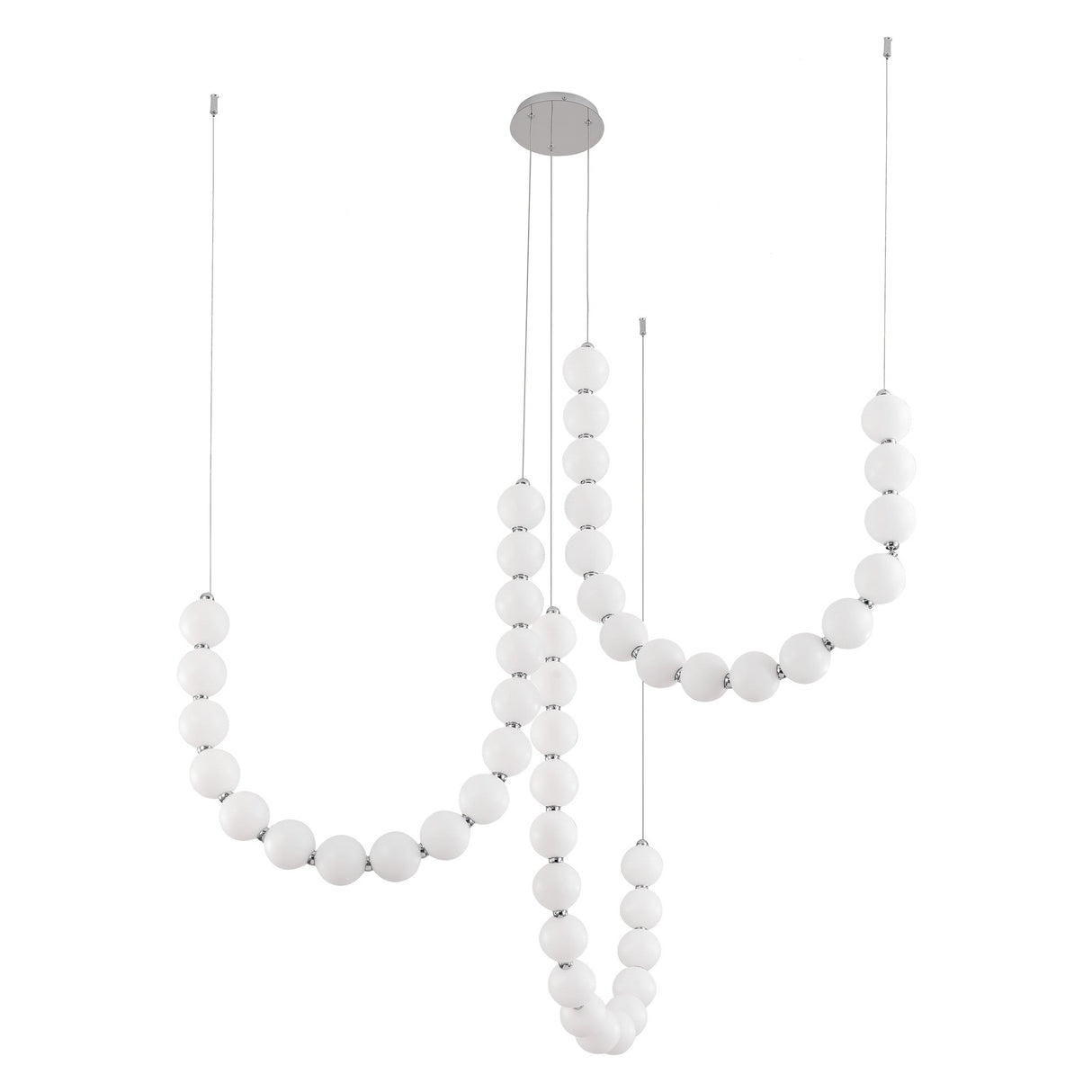 Alora Akoya 54-in 3-Head Chandelier
