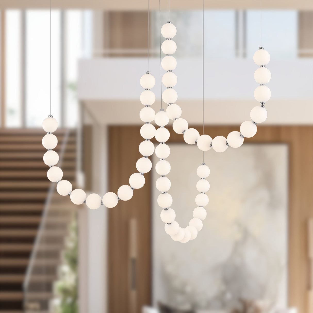 Alora Akoya 54-in 3-Head Chandelier