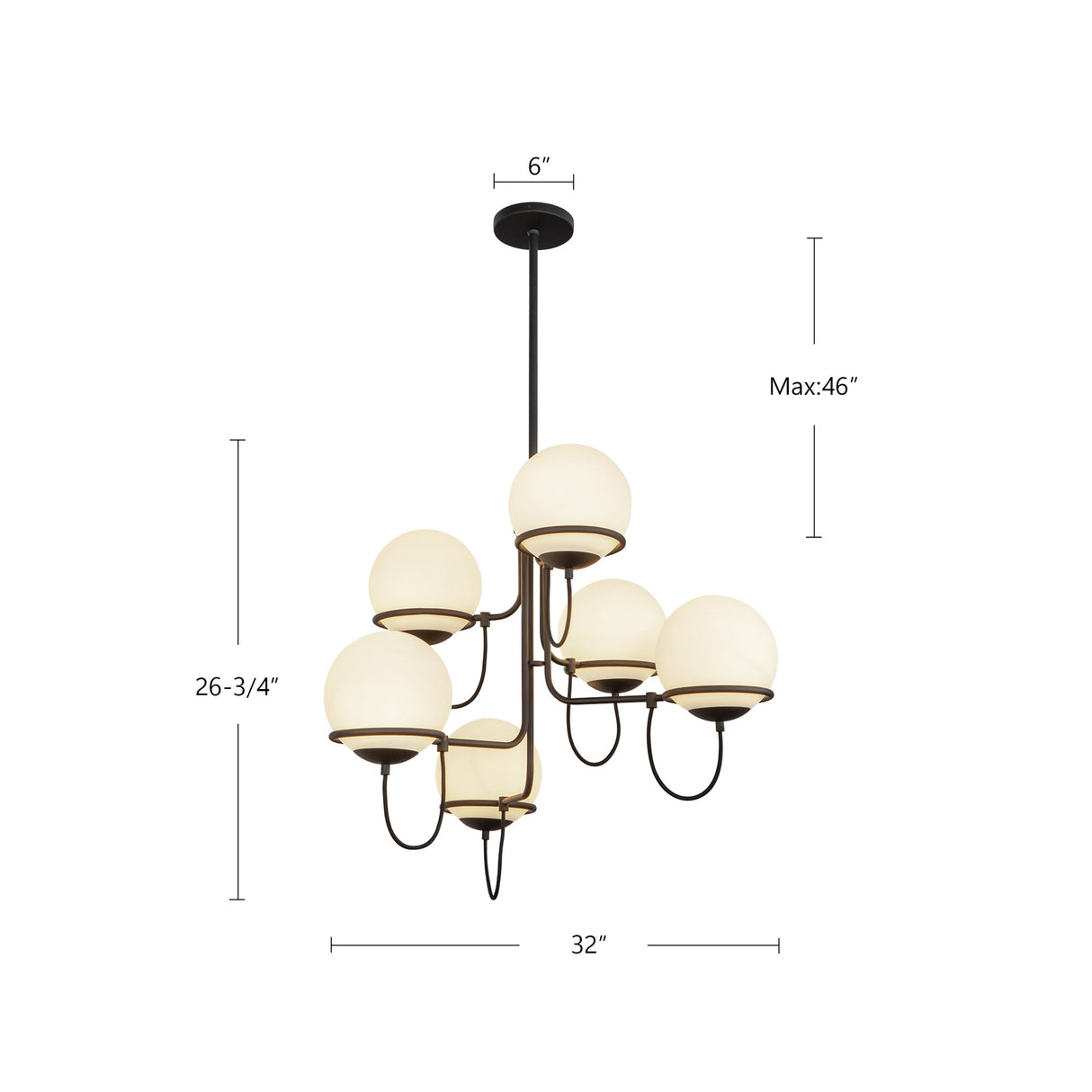 Alora Mood Alba 32-in Chandelier