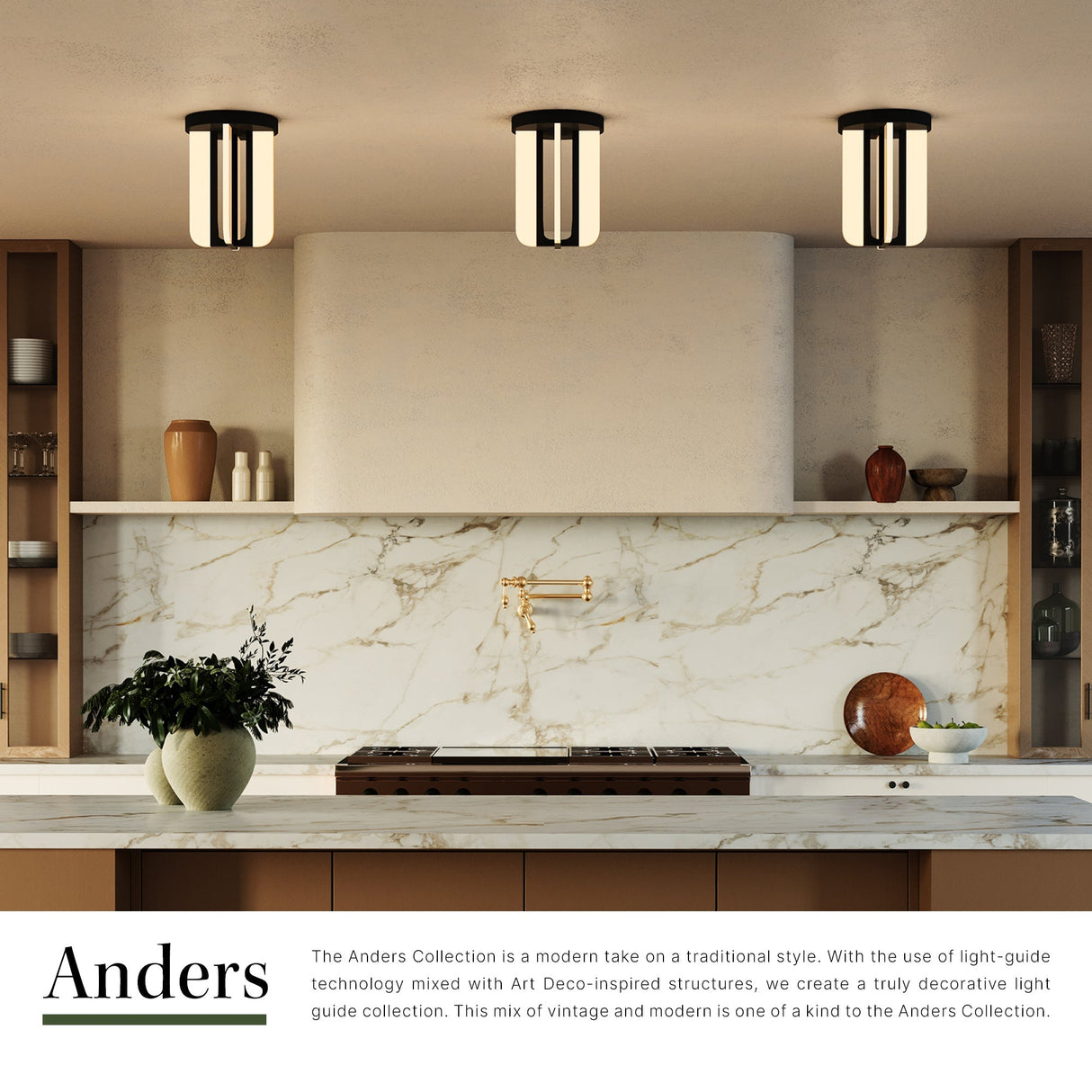 Alora Anders 8-in Semi-Flush Mount
