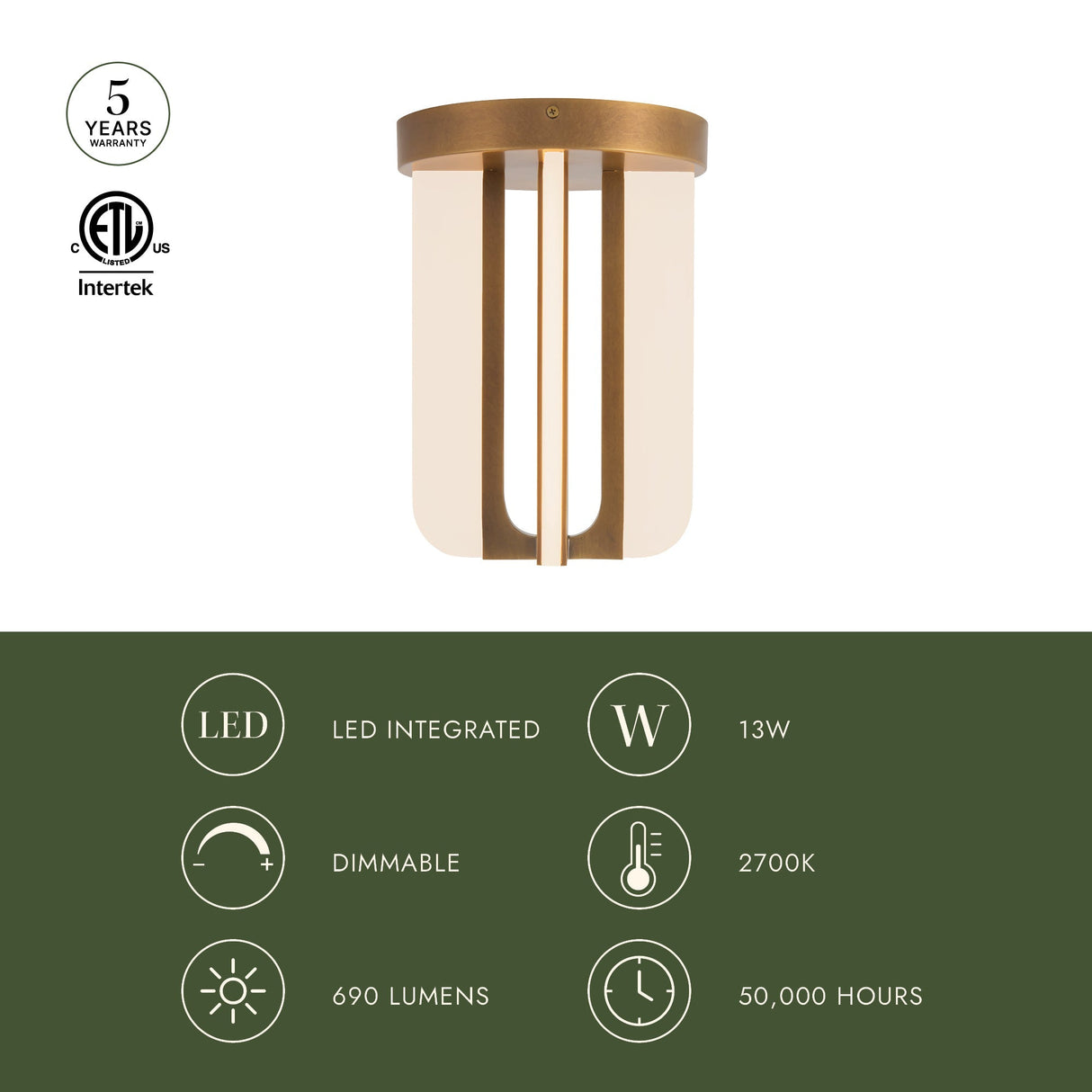 Alora Anders 8-in Semi-Flush Mount