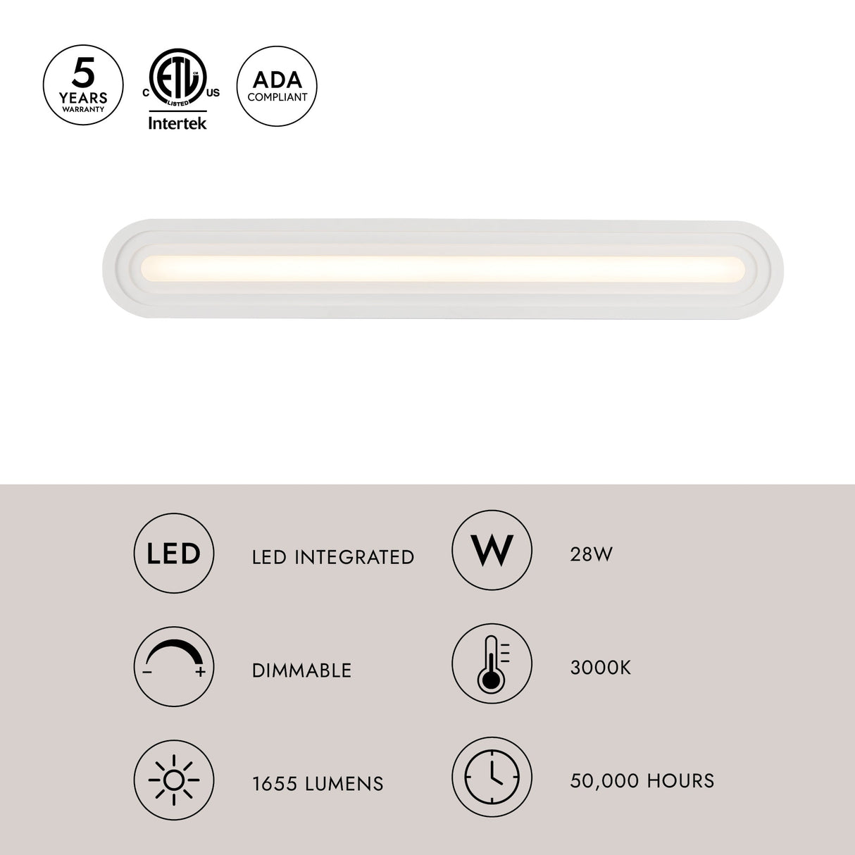 Kuzco Arco 32-in Vanity Light