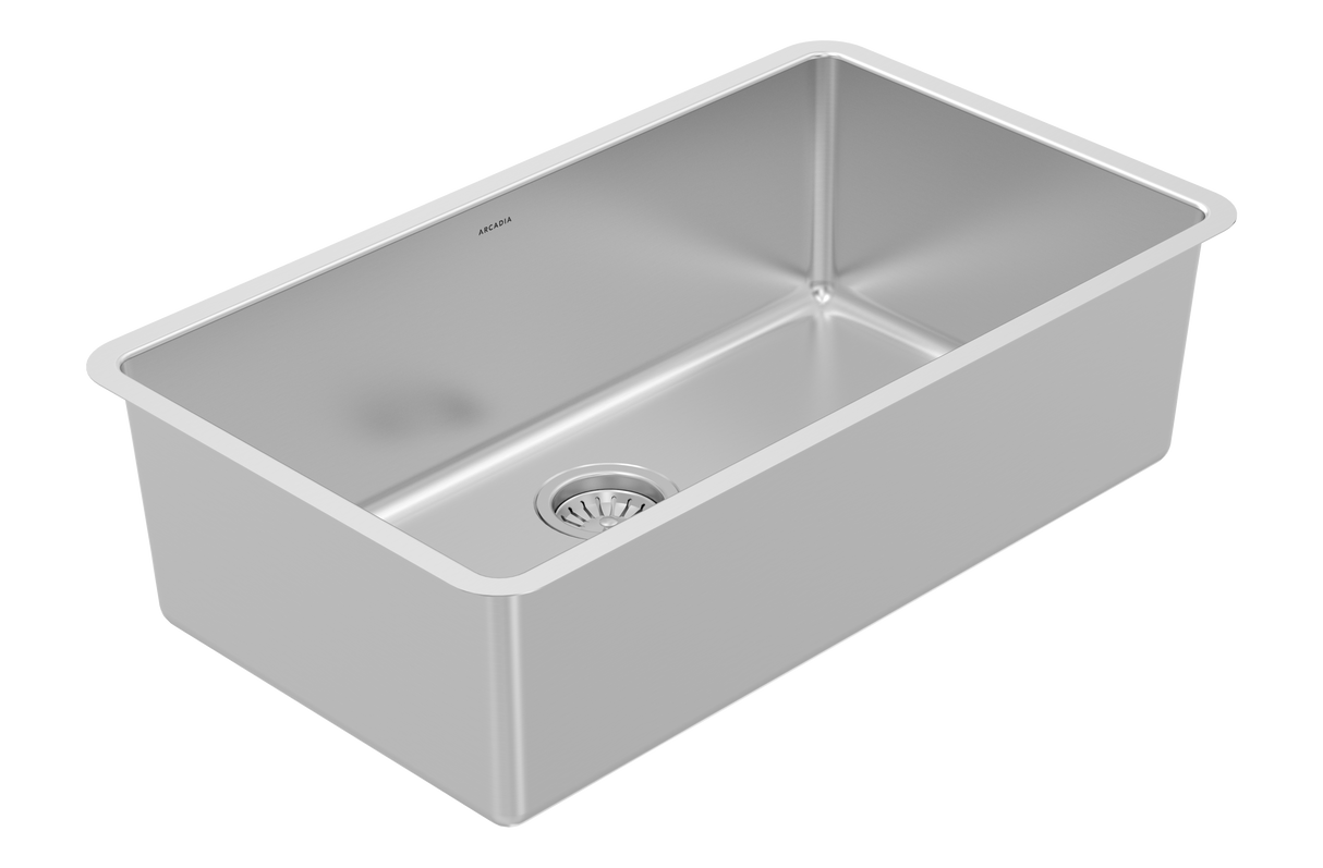 Arcadia U 32" Single Sink - Undermount, 16 Gauge, R20, Single Box