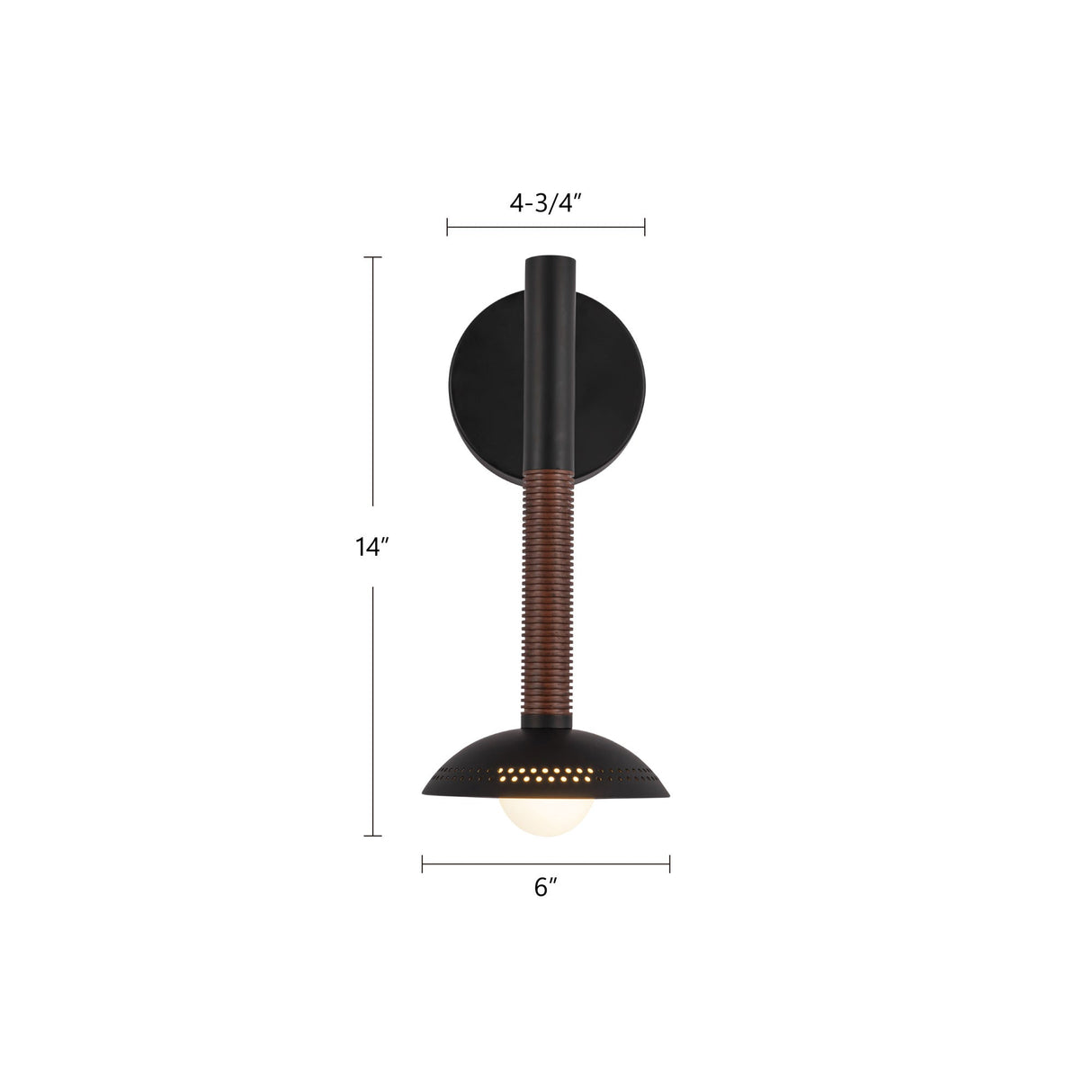 Alora Mood Arden 14-in (With Shade) Wall/Vanity Light
