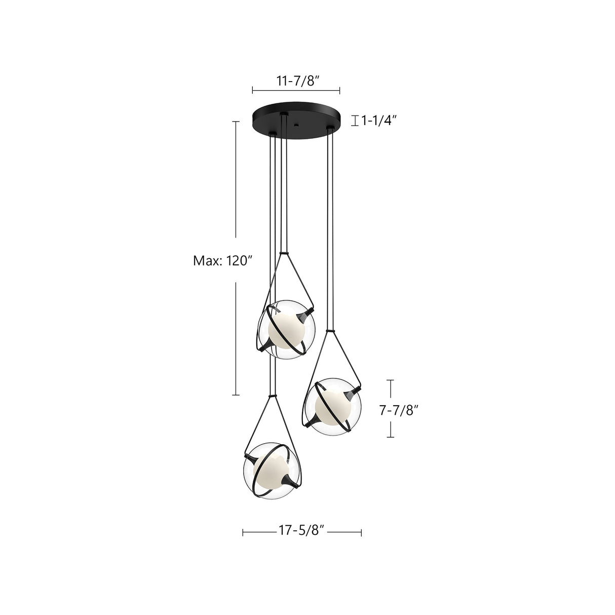 Kuzco Aries 18-in Chandelier