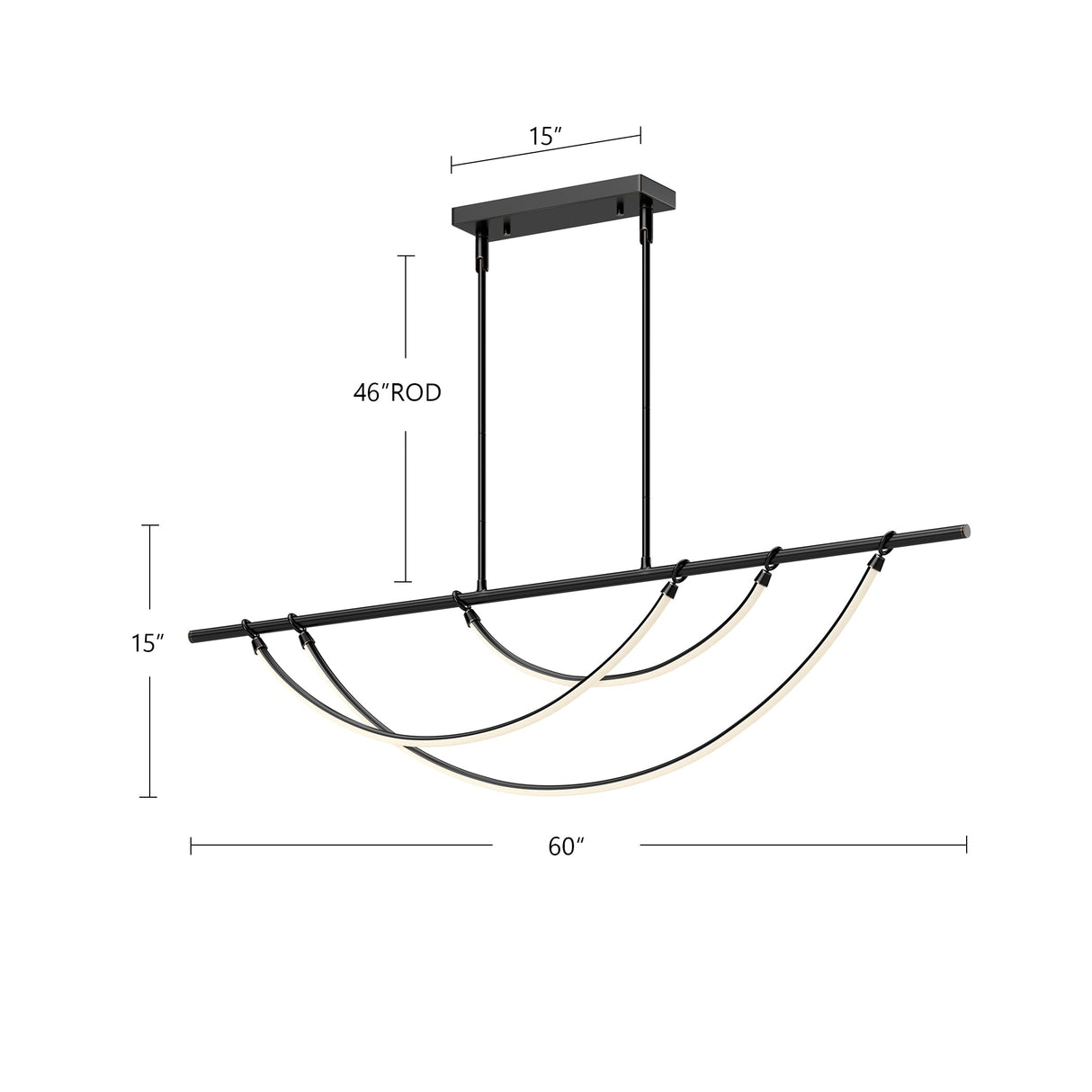 Alora Aryas 60-in Linear Pendant