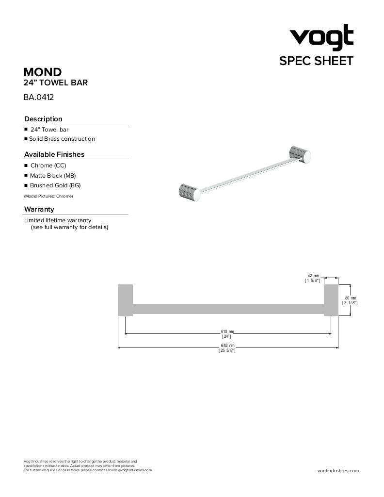 MOND 24" TOWEL BAR