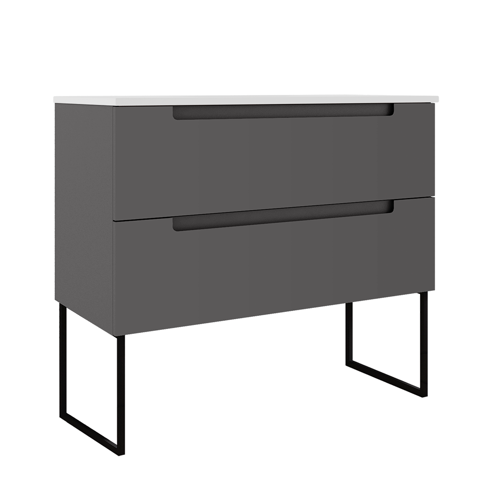 Coda 36″ Two Drawer Wall-Mounted Vanity