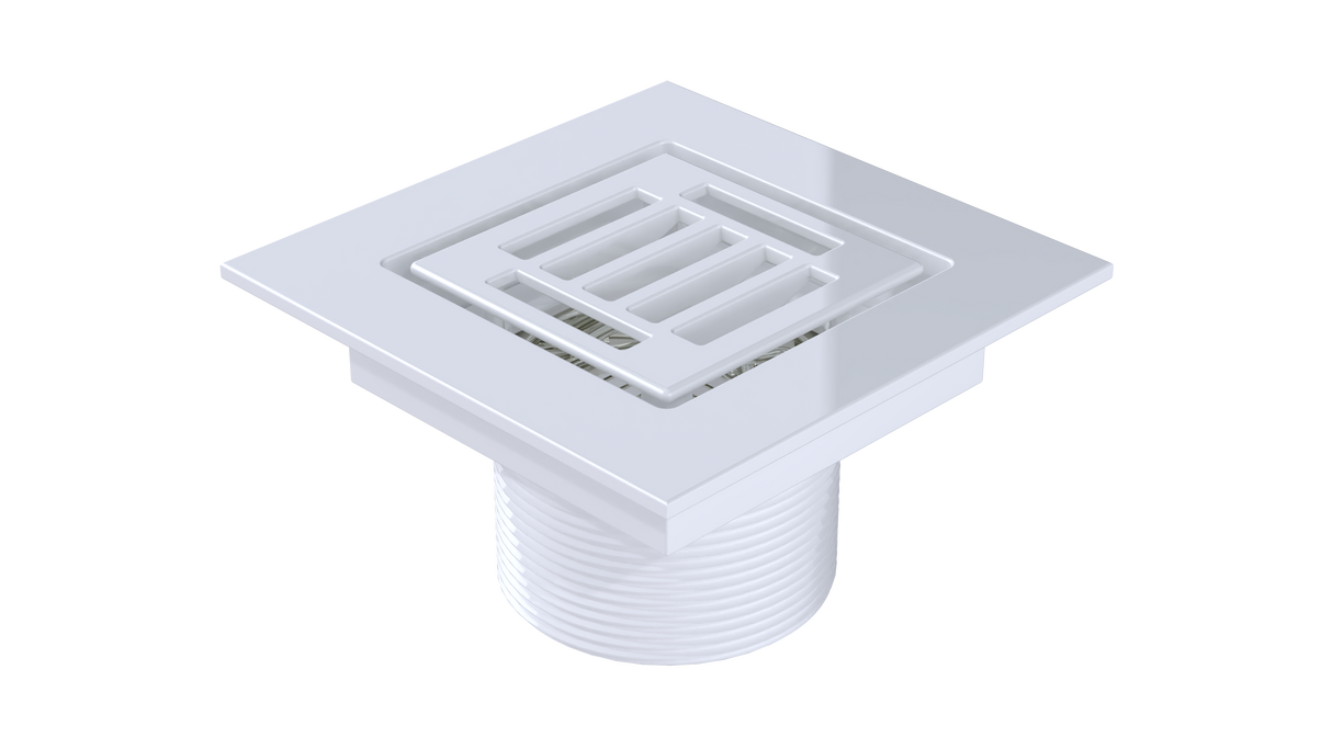 SERENITY Shower Drain Trim, Slotted Square, 2" Outlet (BCS.252)