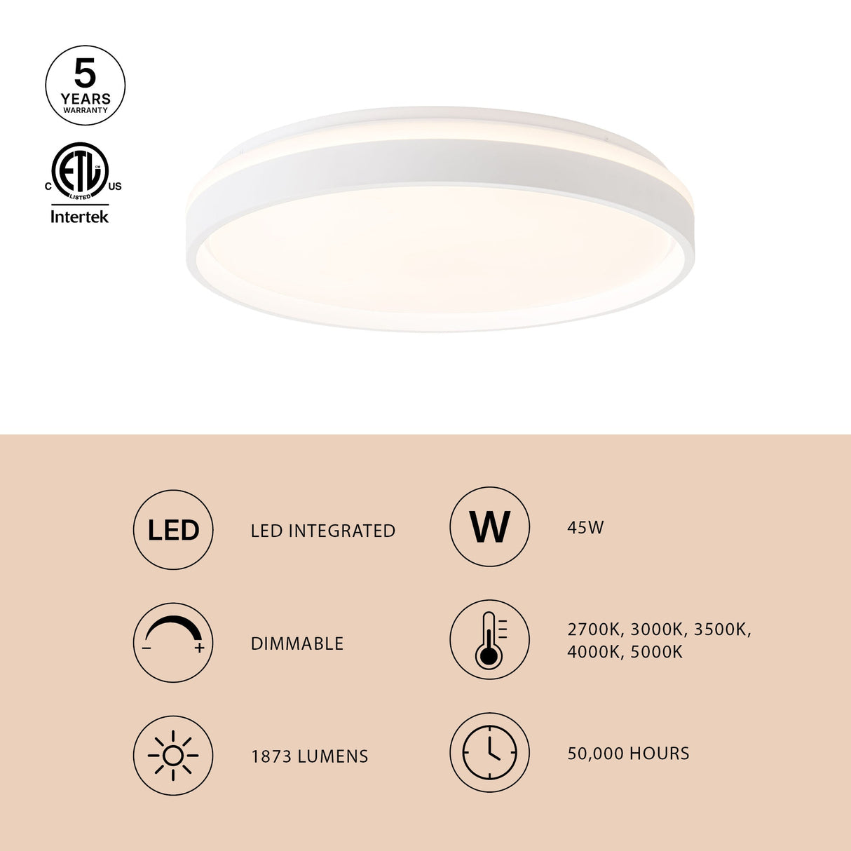 Kuzco Vibe Beanie 20-in Flush Mount