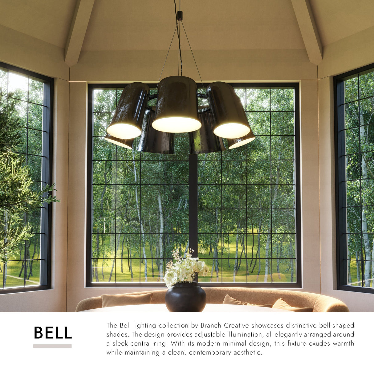 Kuzco Bell 20-in Chandelier