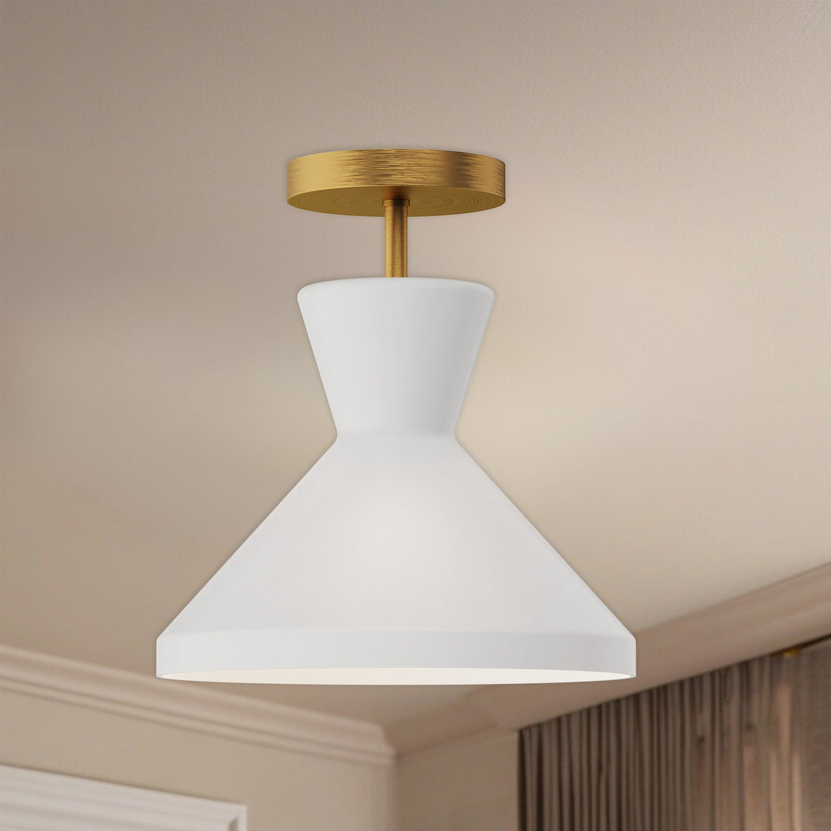 Alora Mood Betty 10-in Semi-Flush Mount