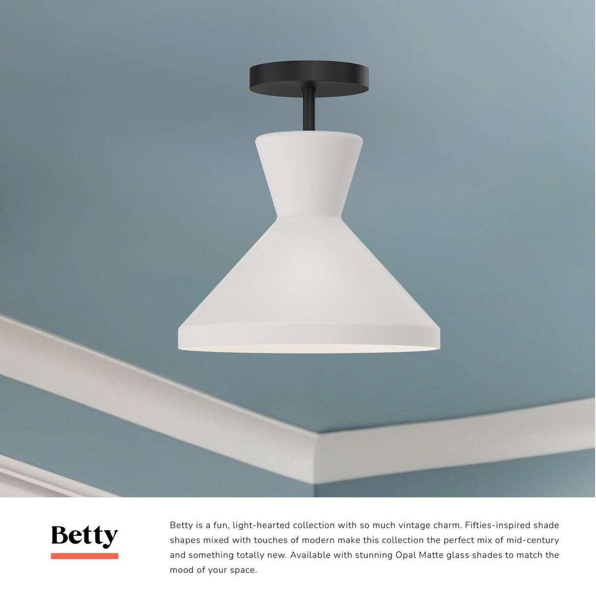 Alora Mood Betty 10-in Semi-Flush Mount