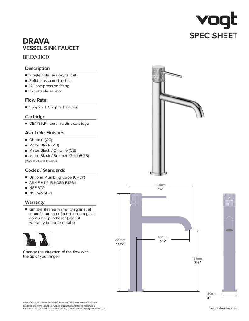 Vogt Drava Vessel Sink Bathroom Faucet - image 2