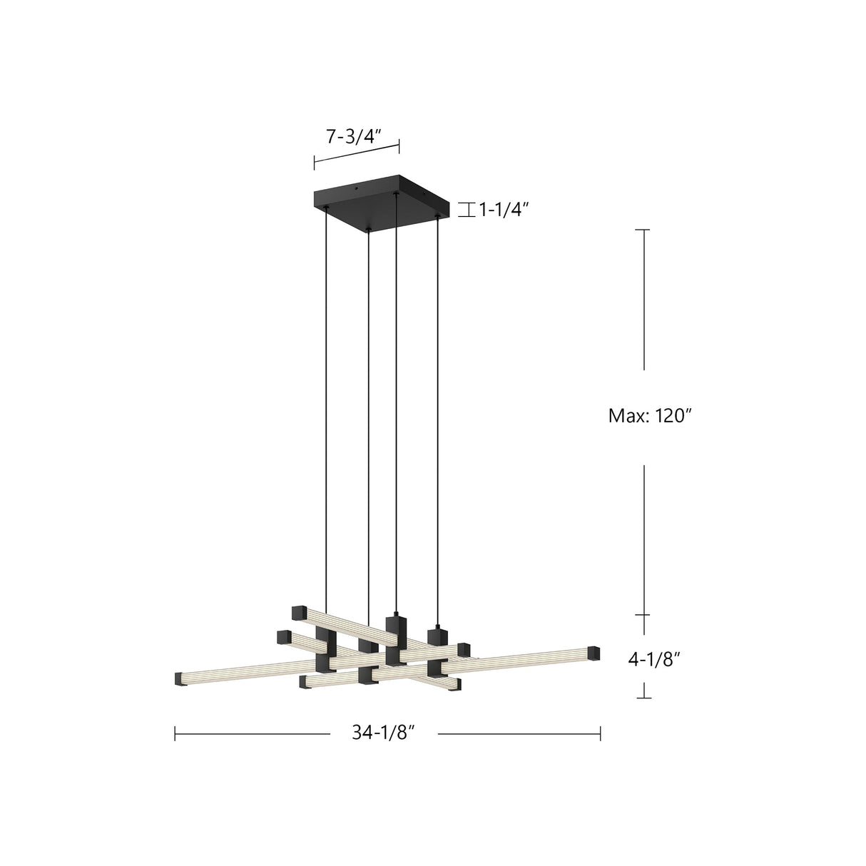 Kuzco Blade 34-in Chandelier