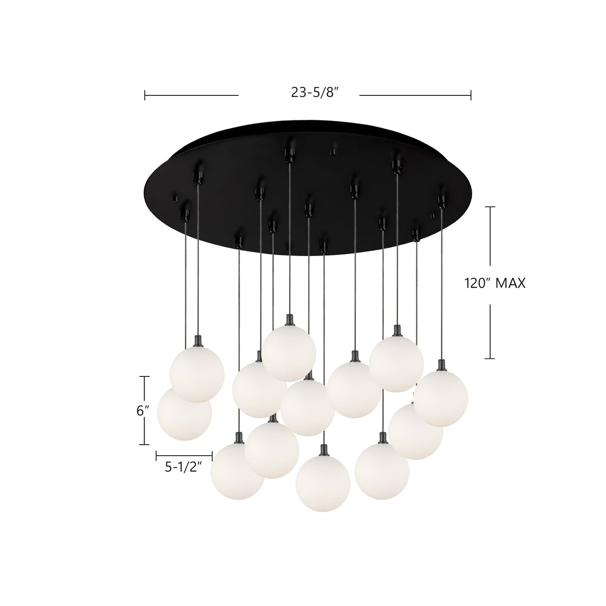 Kuzco Bolla 6-in 13 Head Multi Pendant