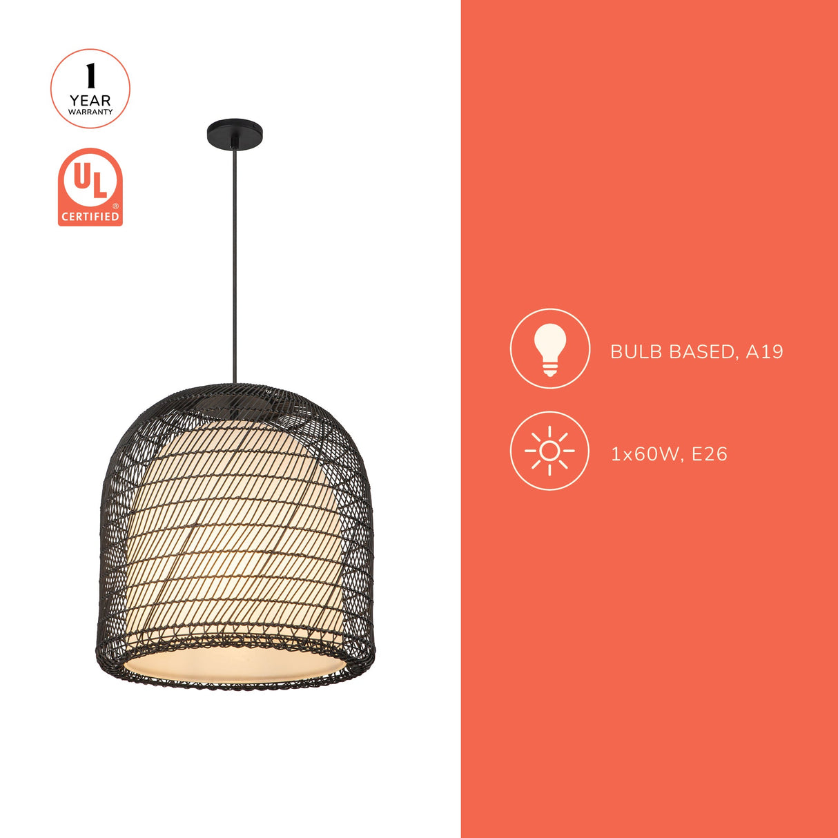 Alora Mood Bondi 20-in Pendant