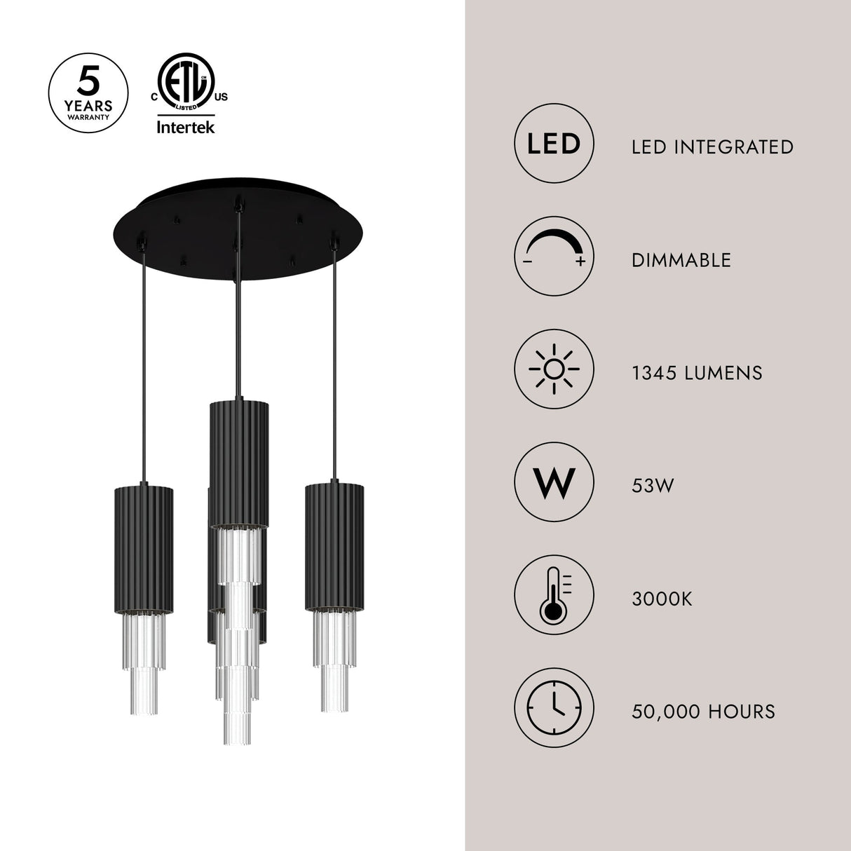 Alora Mood Bordeaux 4-in 5 Head Multi Pendant