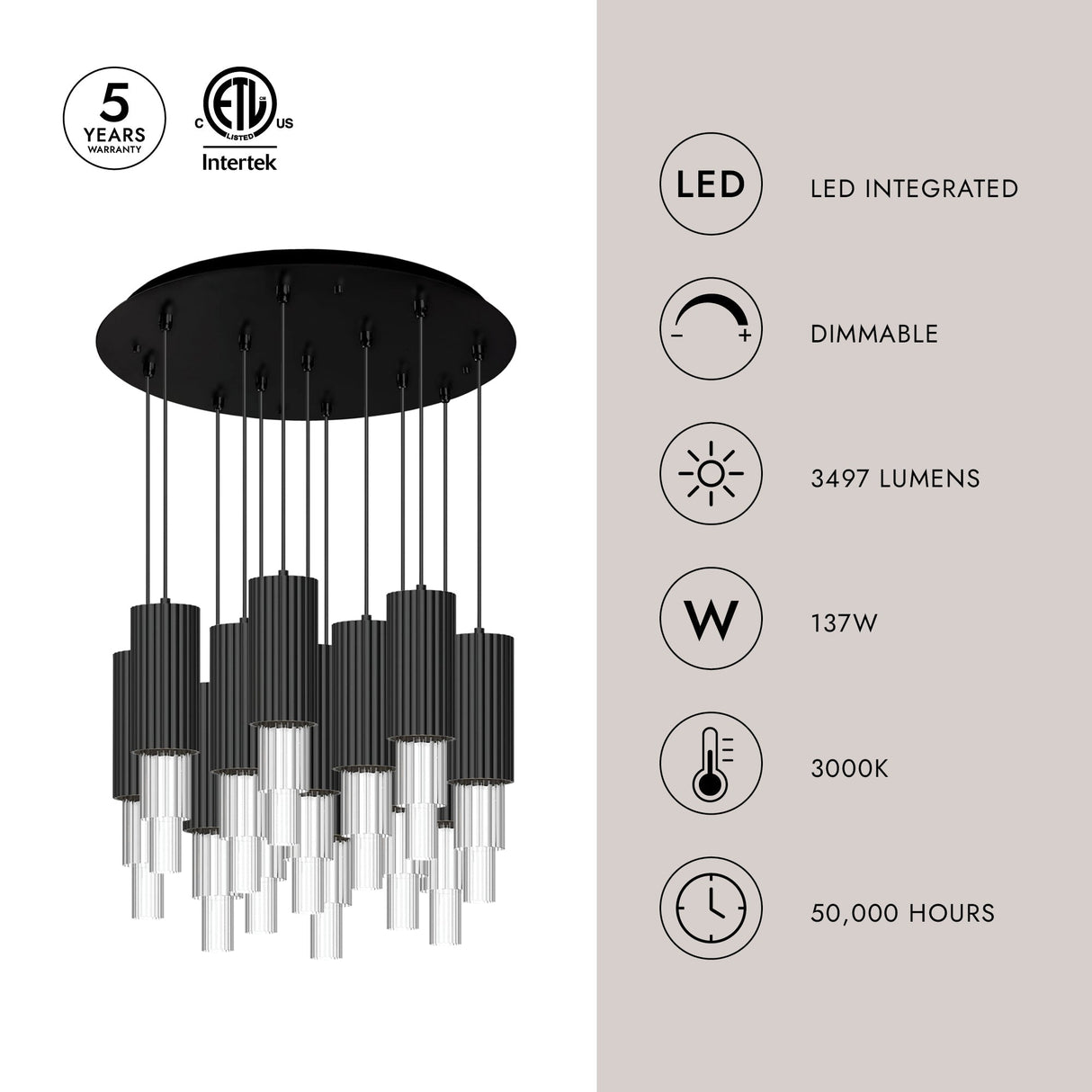 Alora Mood Bordeaux 4-in 13 Head Multi Pendant