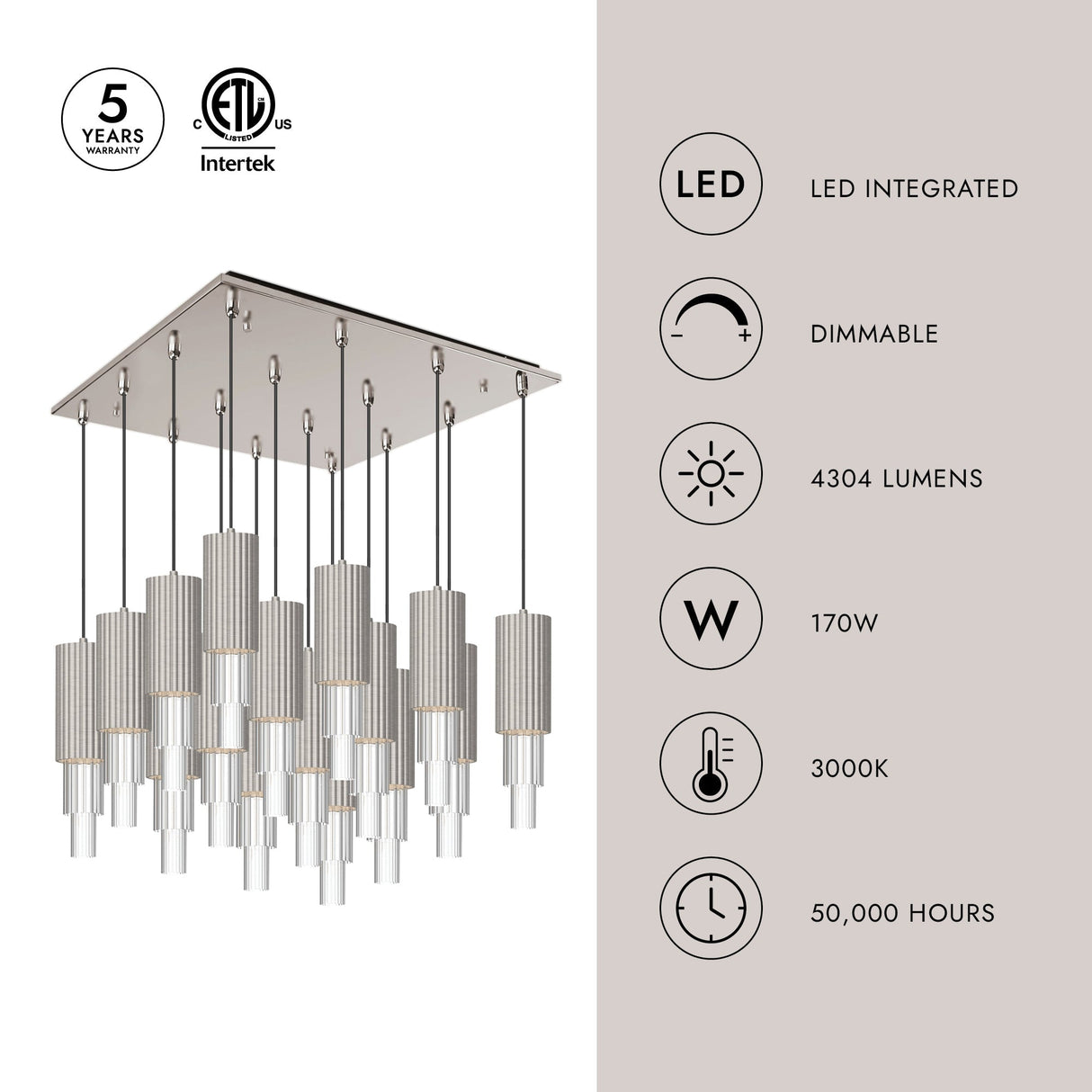 Alora Mood Bordeaux 4-in 16 Head Multi Pendant