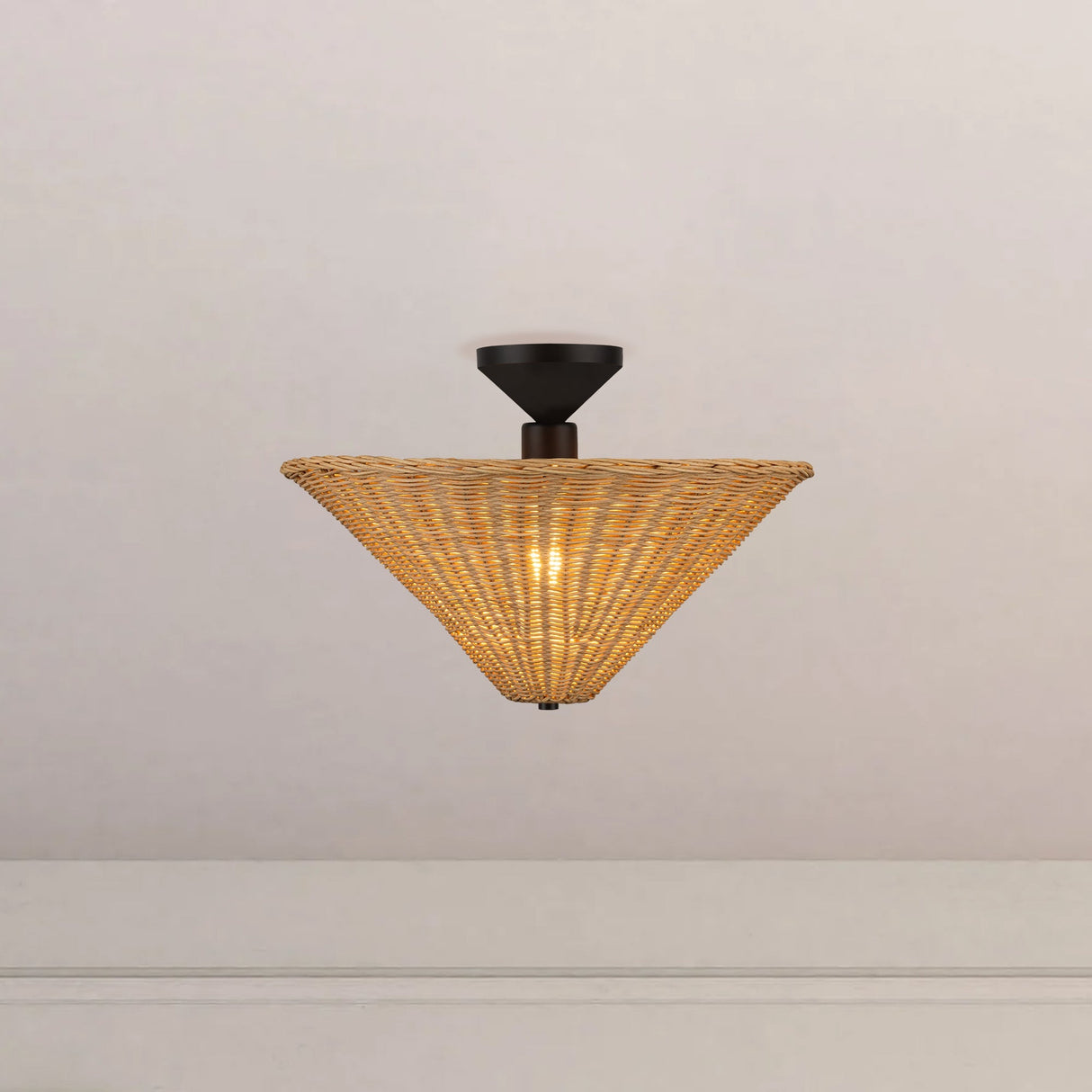 Alora Mood Bridgette 16-in Semi-Flush Mount