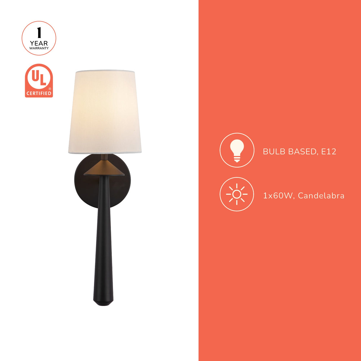 Alora Mood Bridgette 6-in Wall/Vanity Light