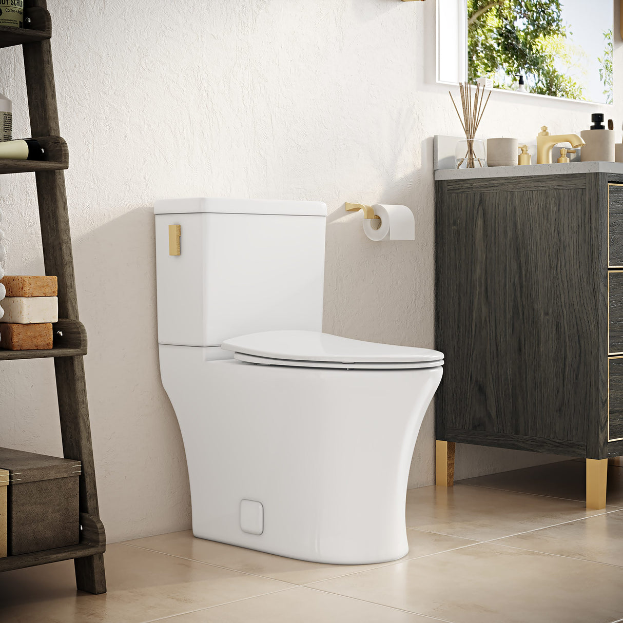 MUSE Two-Piece Toilet, Reversible Tank