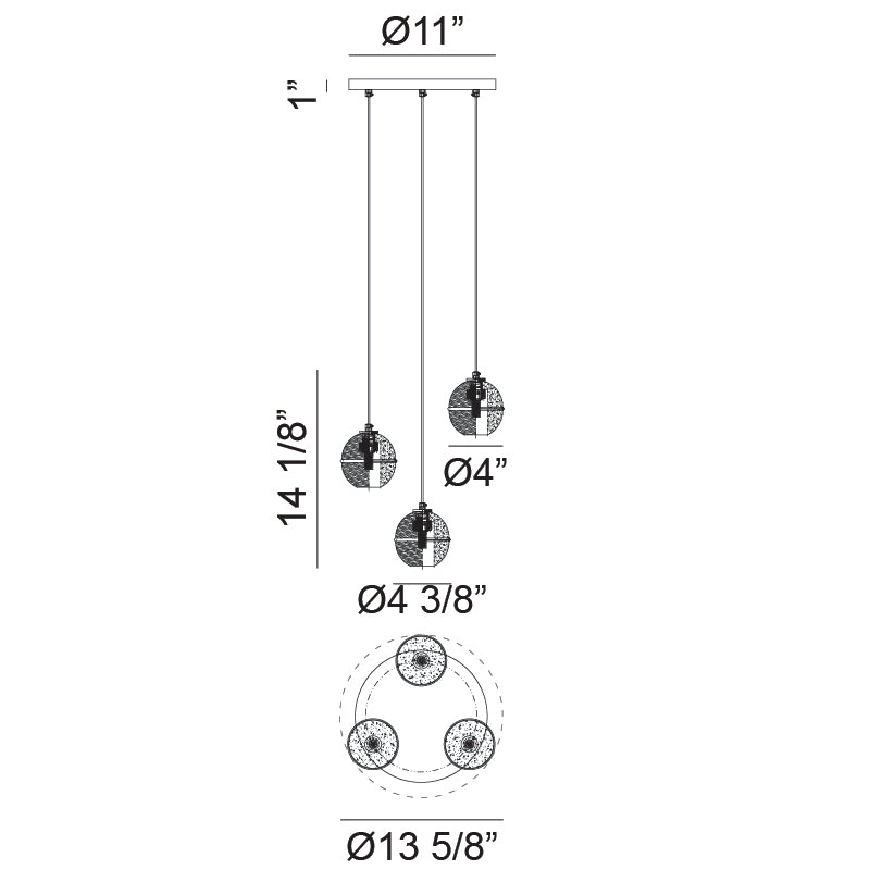 Matteo Misty 3-Light Pendant C33103 - image 3