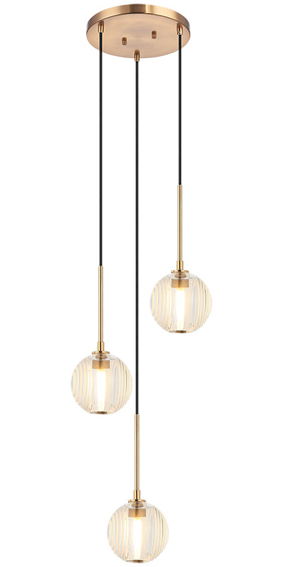 Matteo Jemyca 3-Light Pendant Light C61603AG - image 2