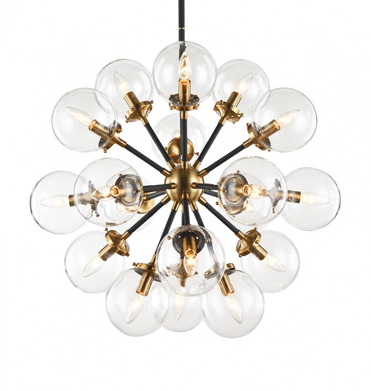 Matteo Soleil 18-Light Aged Gold Brass Chandelier C62818AG - image 1