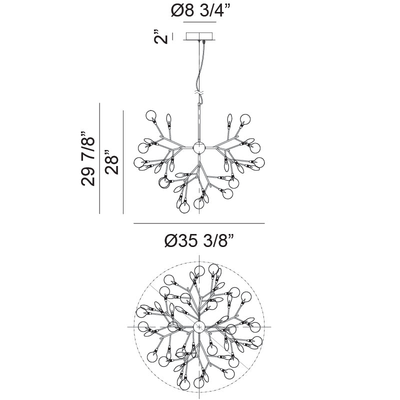 Matteo Hydragea Bloom 45-Light LED Pendant C69836 - image 4