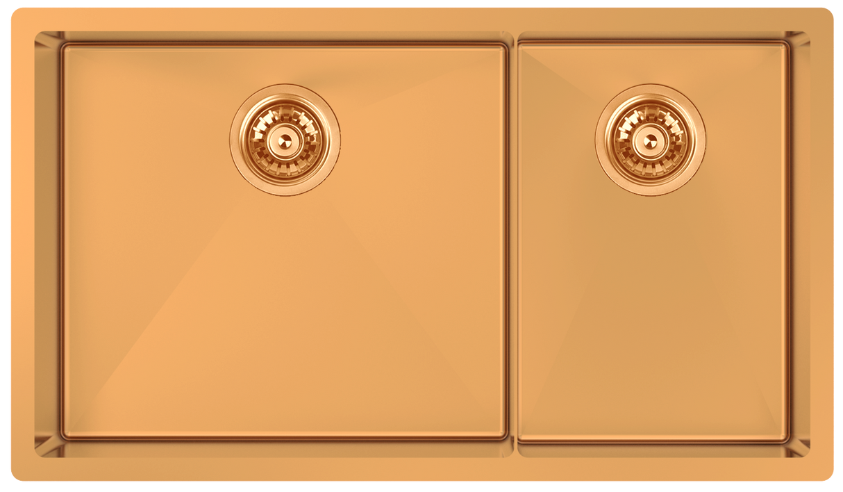 Cayman 31" 60/40 Double Sink - Undermount, 16 Gauge, R10 (Inc. Grids & Drain Covers)