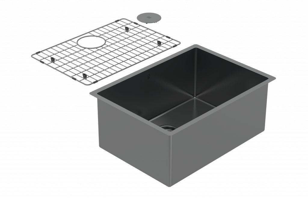 Cayman 25" Single Sink - Undermount, 16 Gauge, R10 (Inc. BP Grid & Waste Cover)