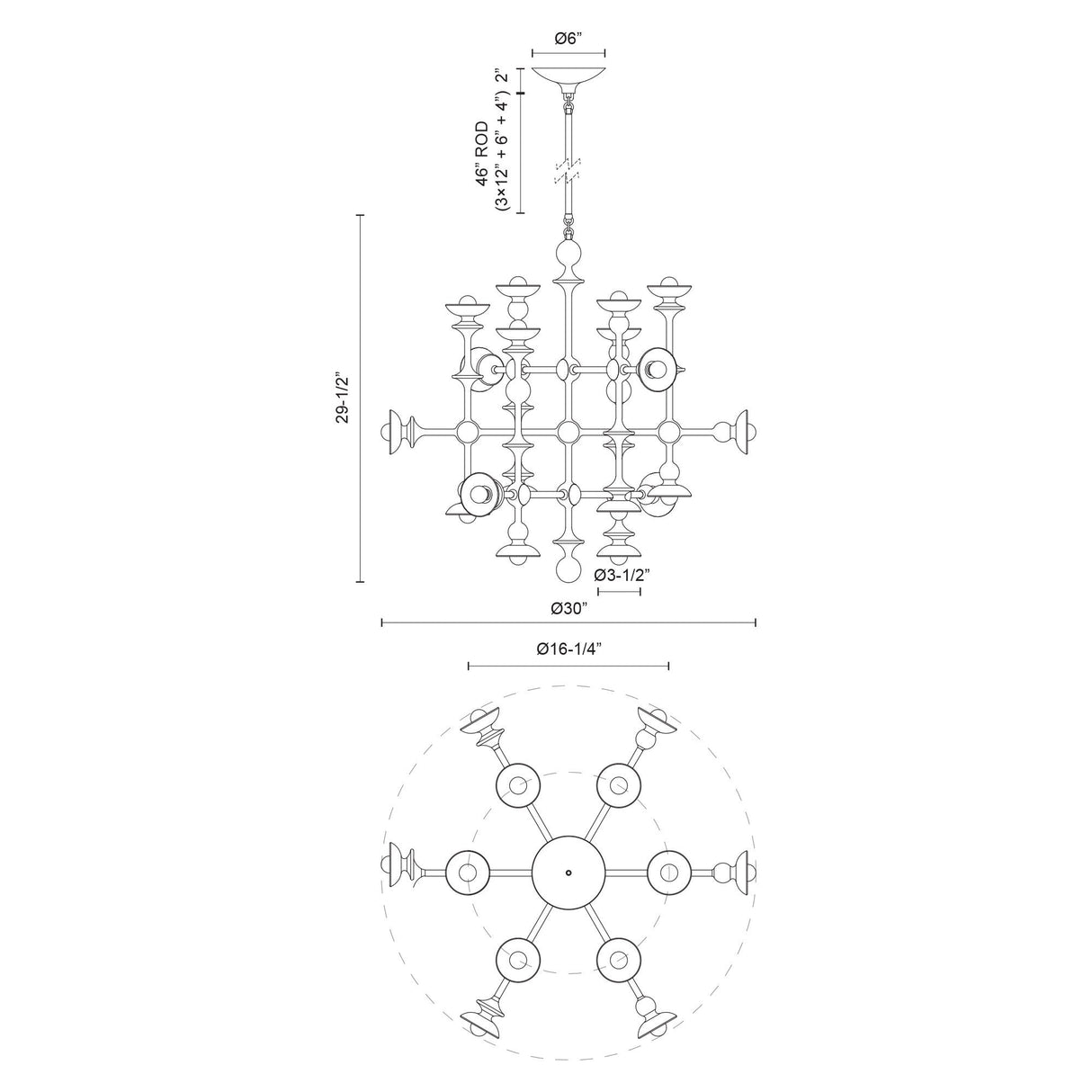 Alora Cadence 29-in Chandelier