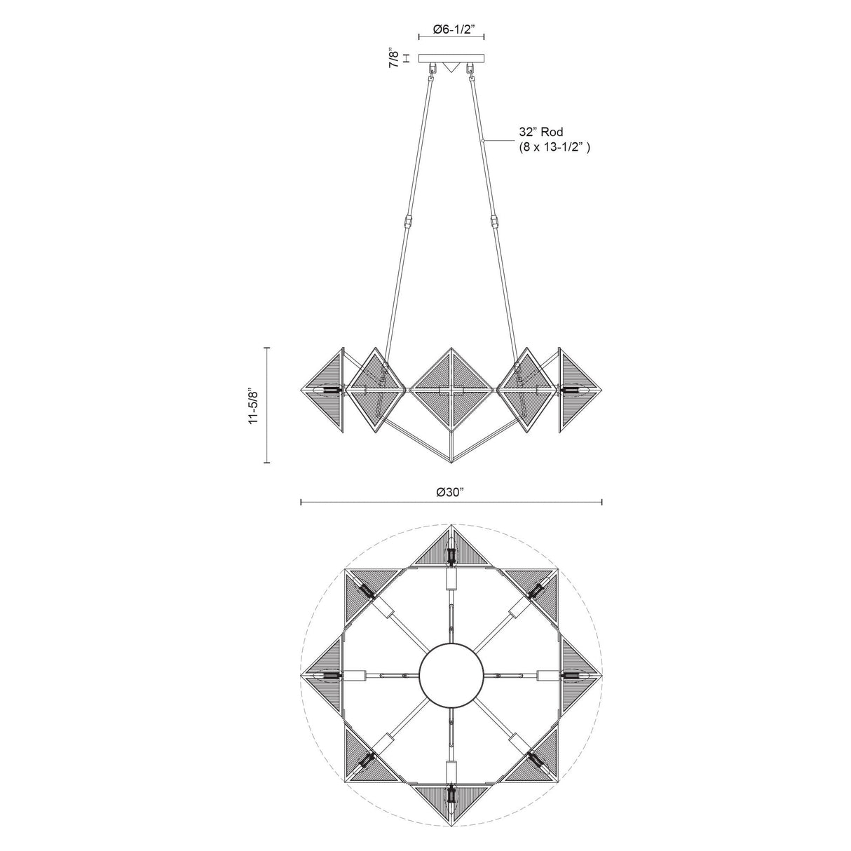 Alora Cairo 30-in Chandelier