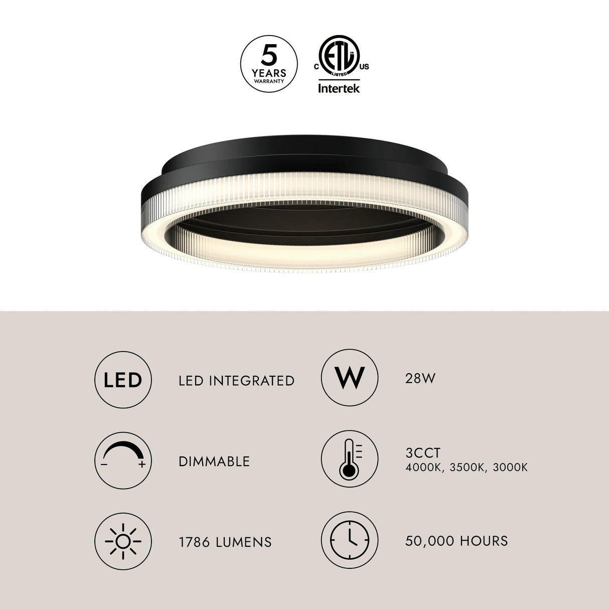 Kuzco Calix 16-in Flush Mount
