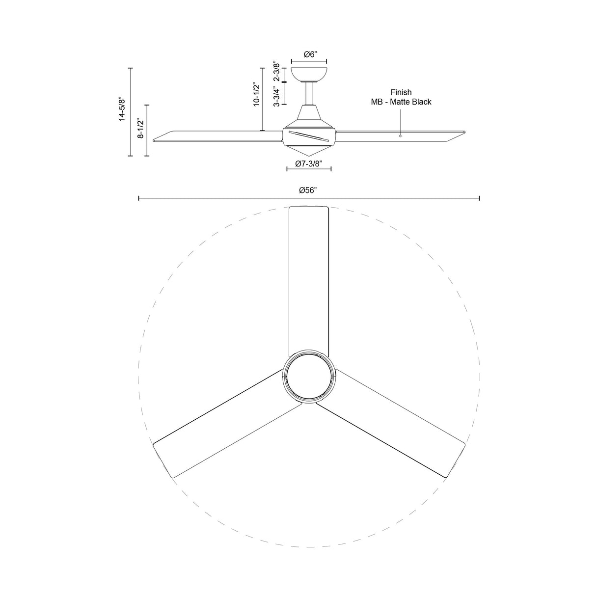 Kuzco Owens 56-in Ceiling Fan