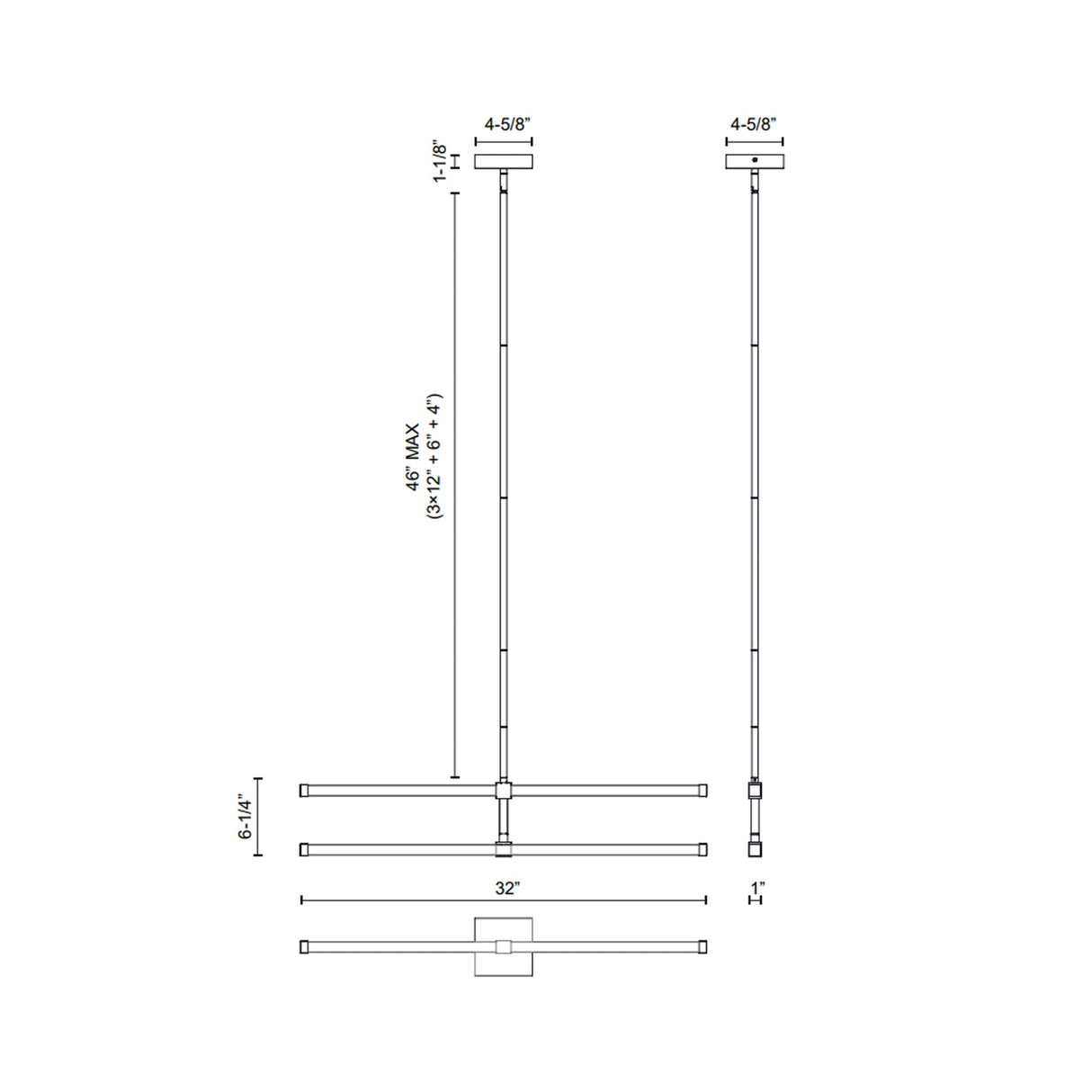 Kuzco Blade 32-in Chandelier