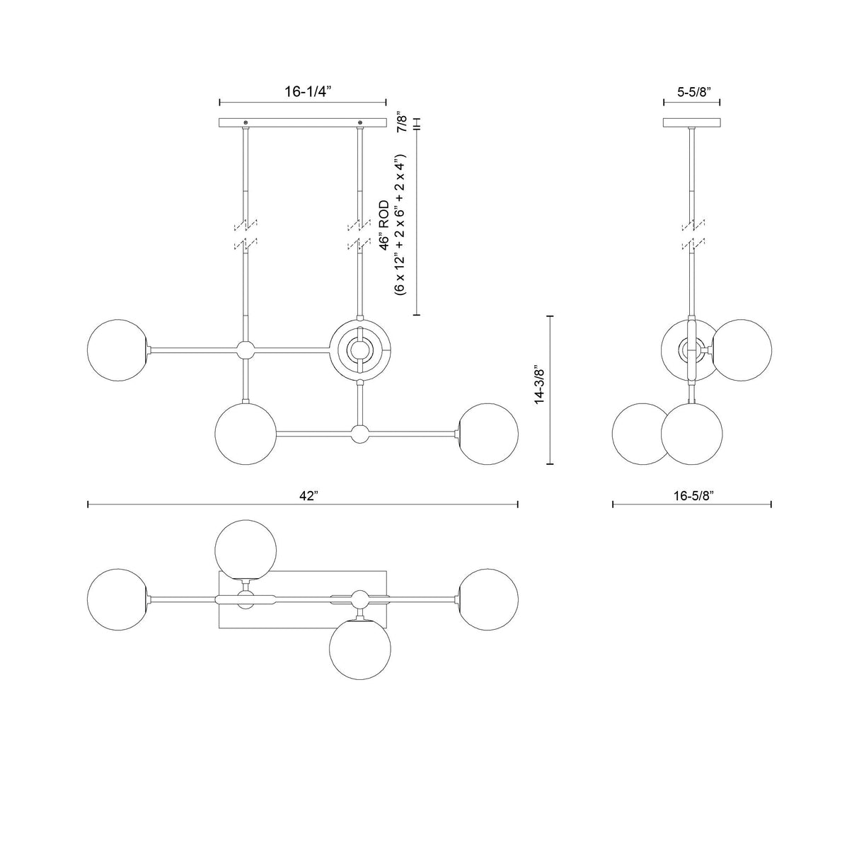 Alora Mood Fiore 42-in Chandelier
