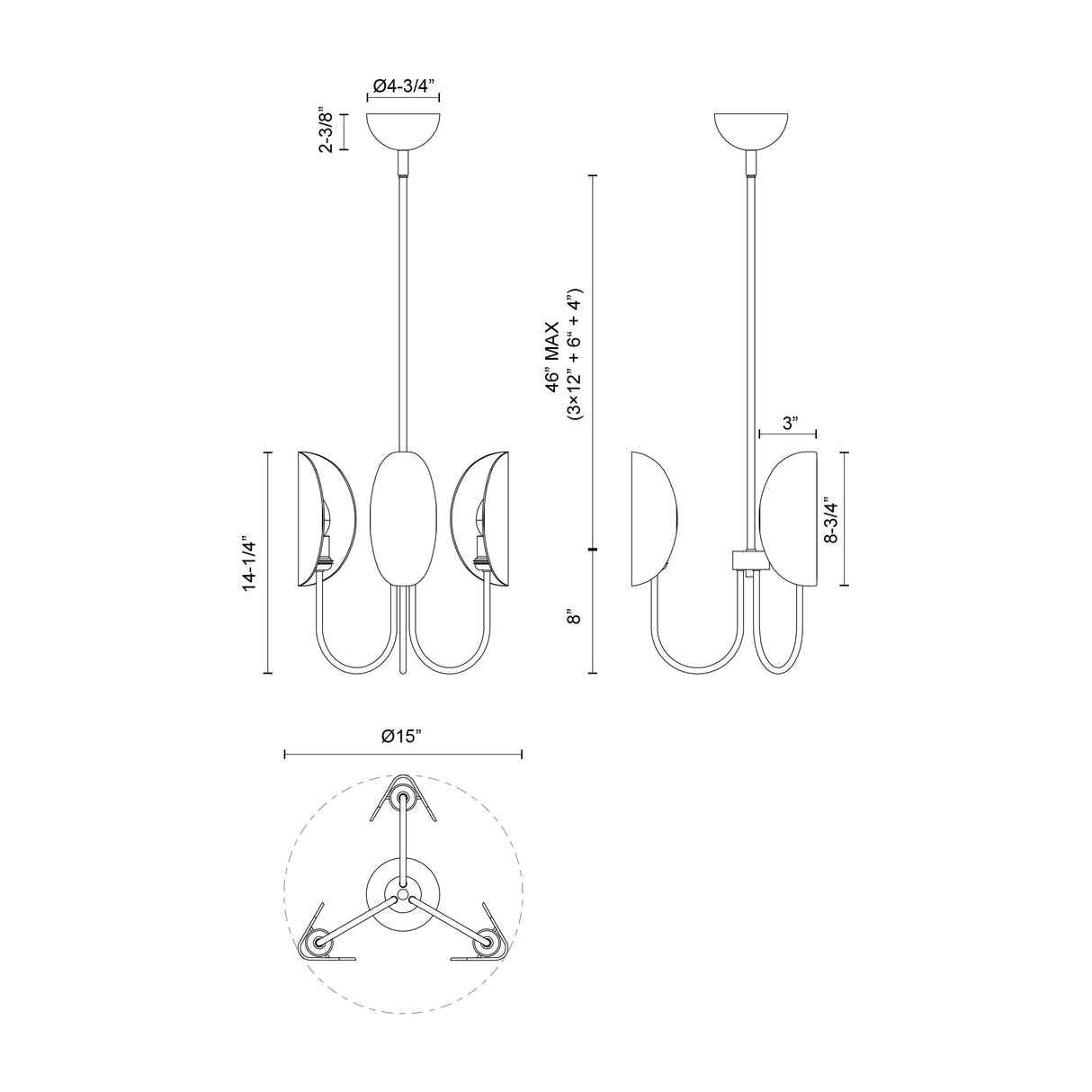 Alora Mood Seno 15-in Chandelier
