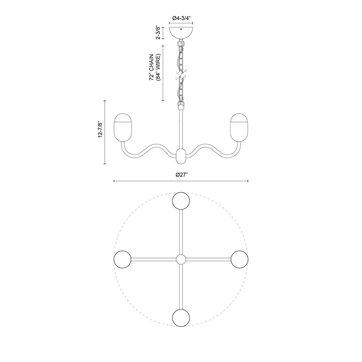 Alora Mood Effie 27-in Chandelier