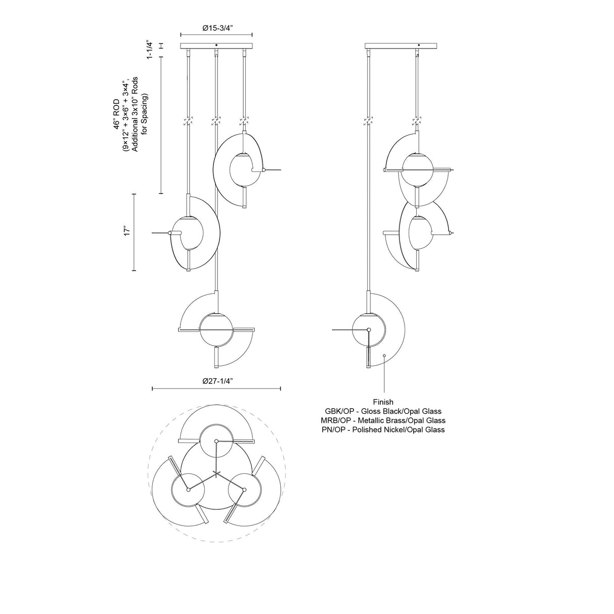 Kuzco Scorpio 27-in Chandelier
