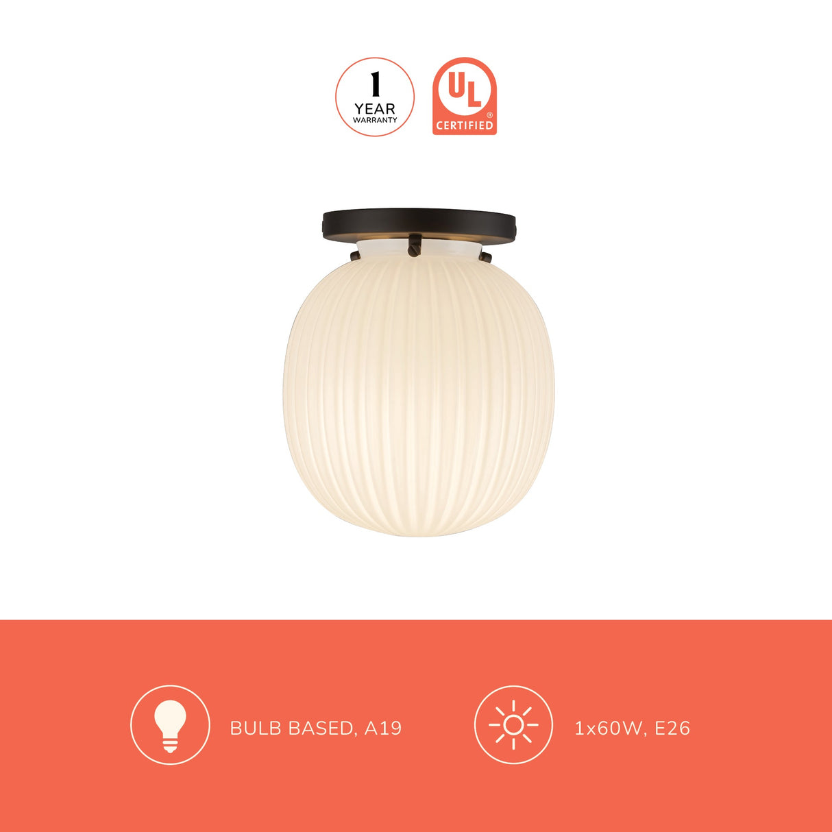 Alora Mood Cherise 7-in Semi-Flush Mount